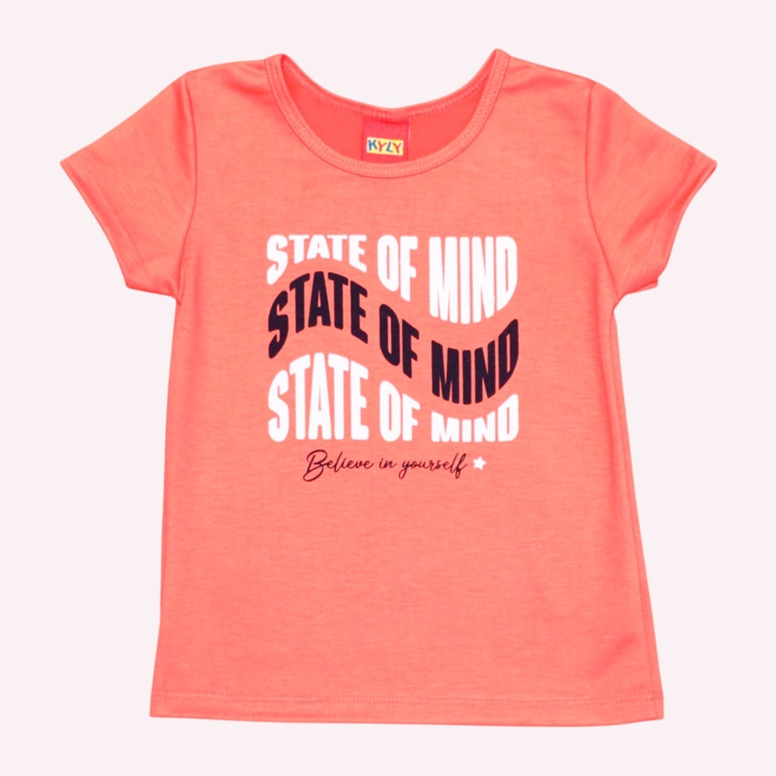 Vista 3 Infantil - Blusa Menina Decote Redondo Kyly vermelho Kyly vermelho