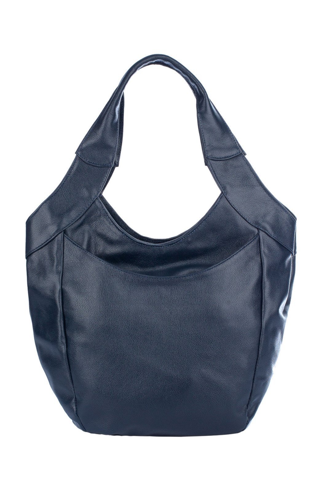 Vista 2 Bolsa saco grande de couro liso Cíntia Andrea Vinci azul Andrea Vinci azul