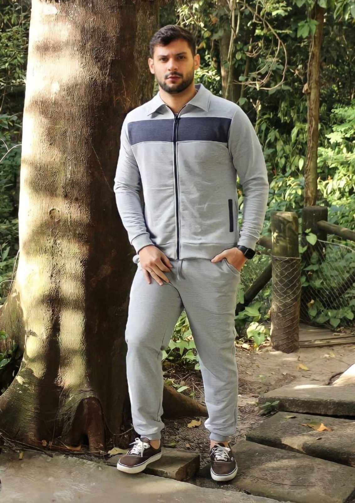 Calça Moletom Masculina | Pau a Pique Cinza