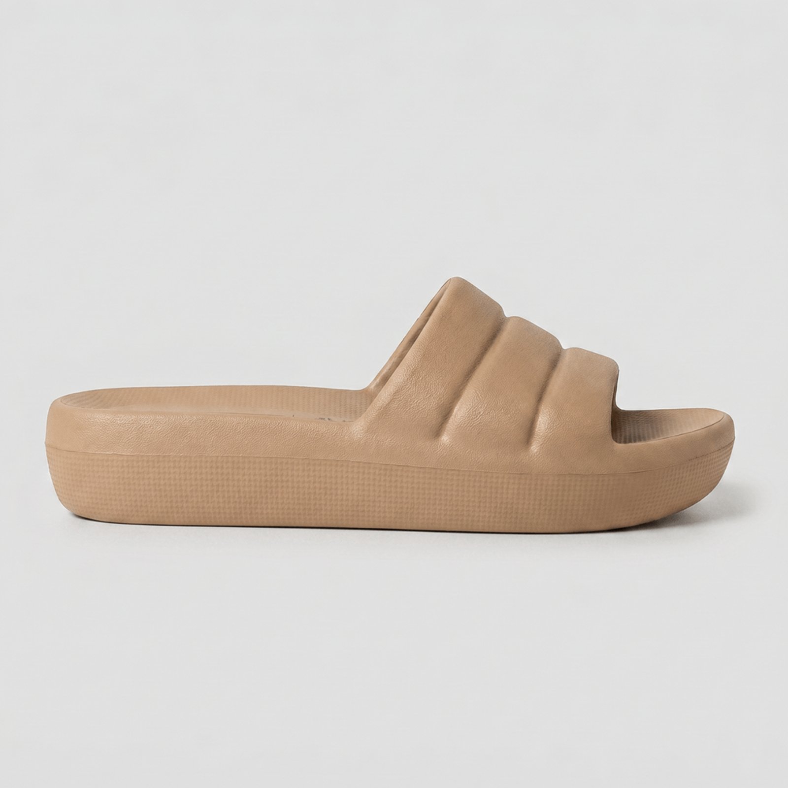 Chinelo Slide Marshmallow Amêndoa