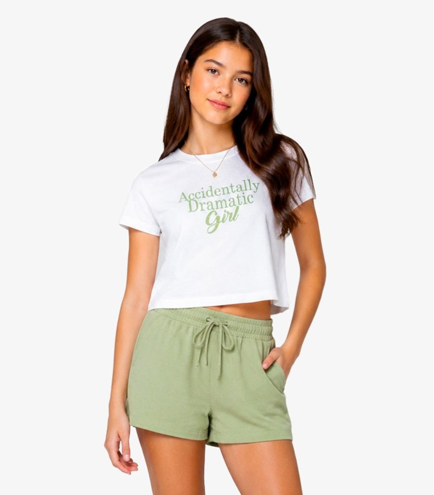 Infantil - T shirt Feminina Com Foil Minty Branco
