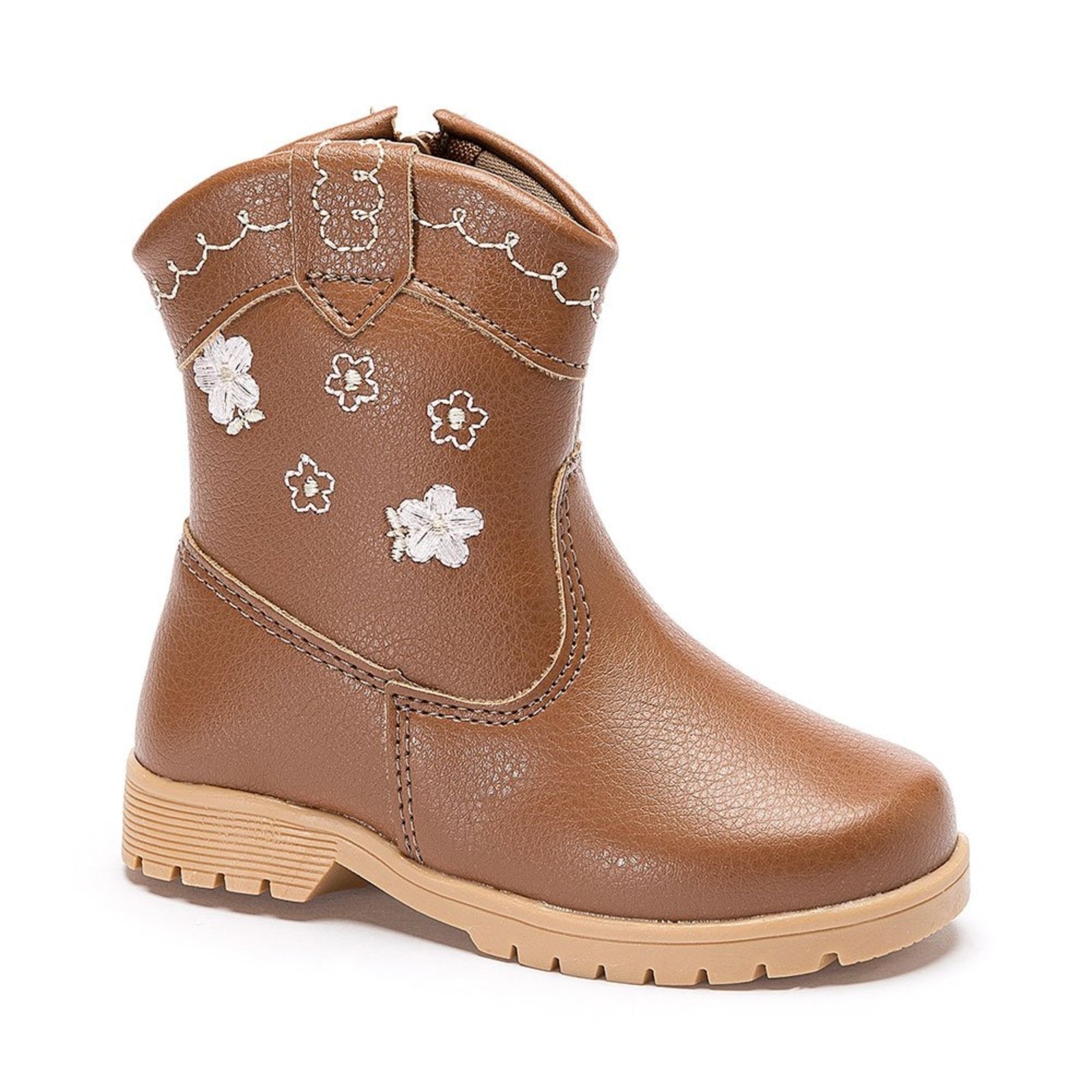 Infantil - Bota Texana Bordado Flores Pequito
