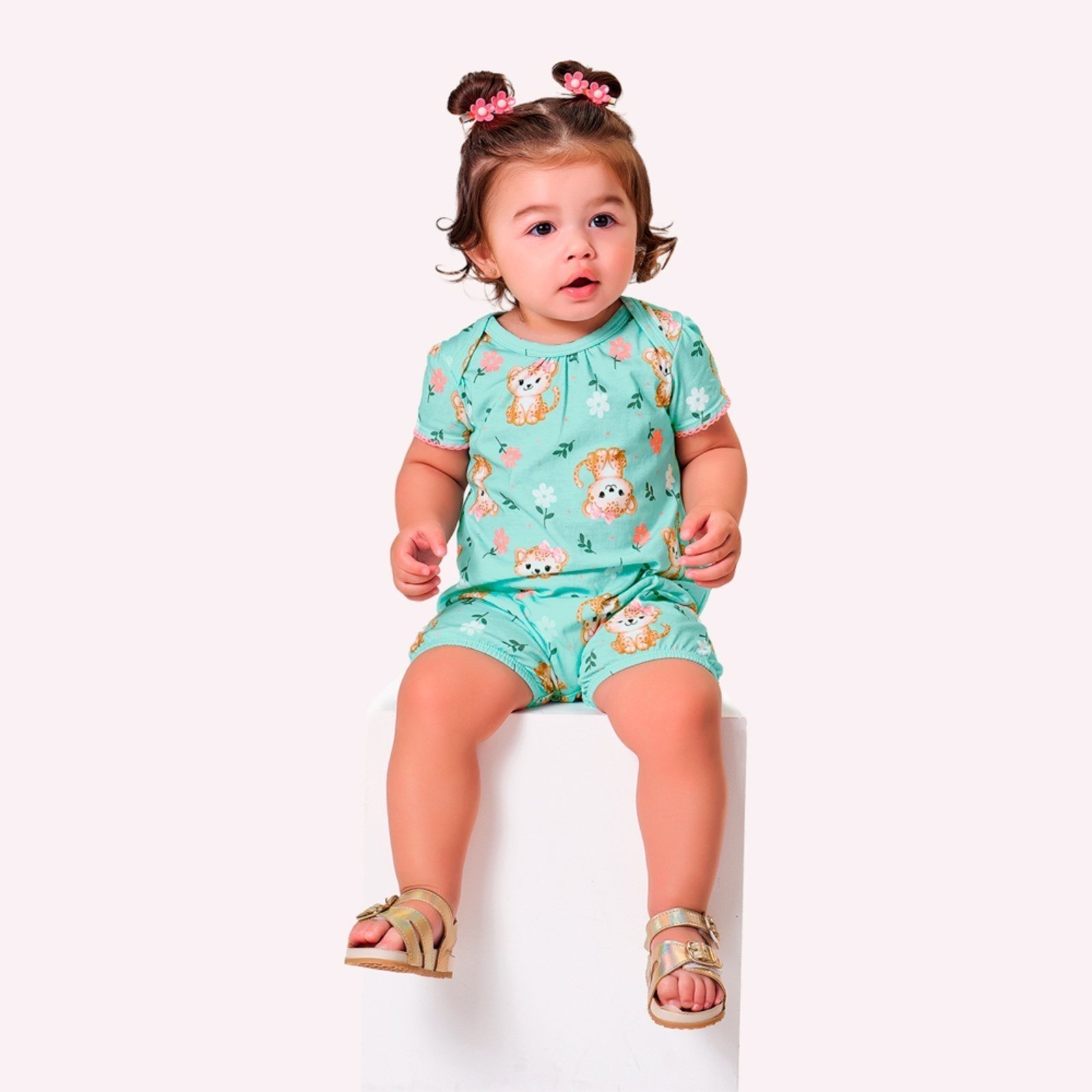 Infantil - Macaquinho Menina Onças Kyly