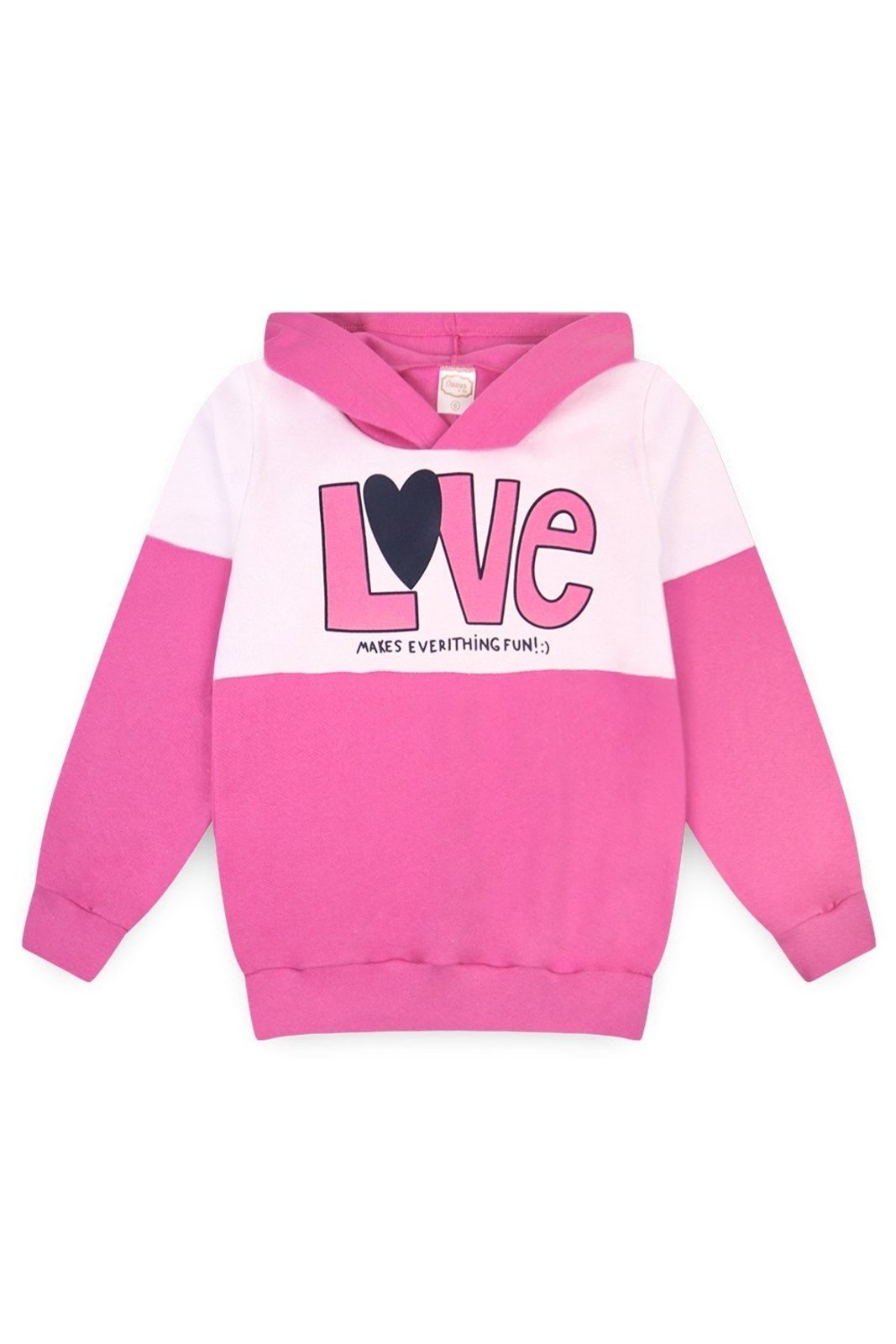 Infantil - Blusa Moletom Menina c/ Capuz Love