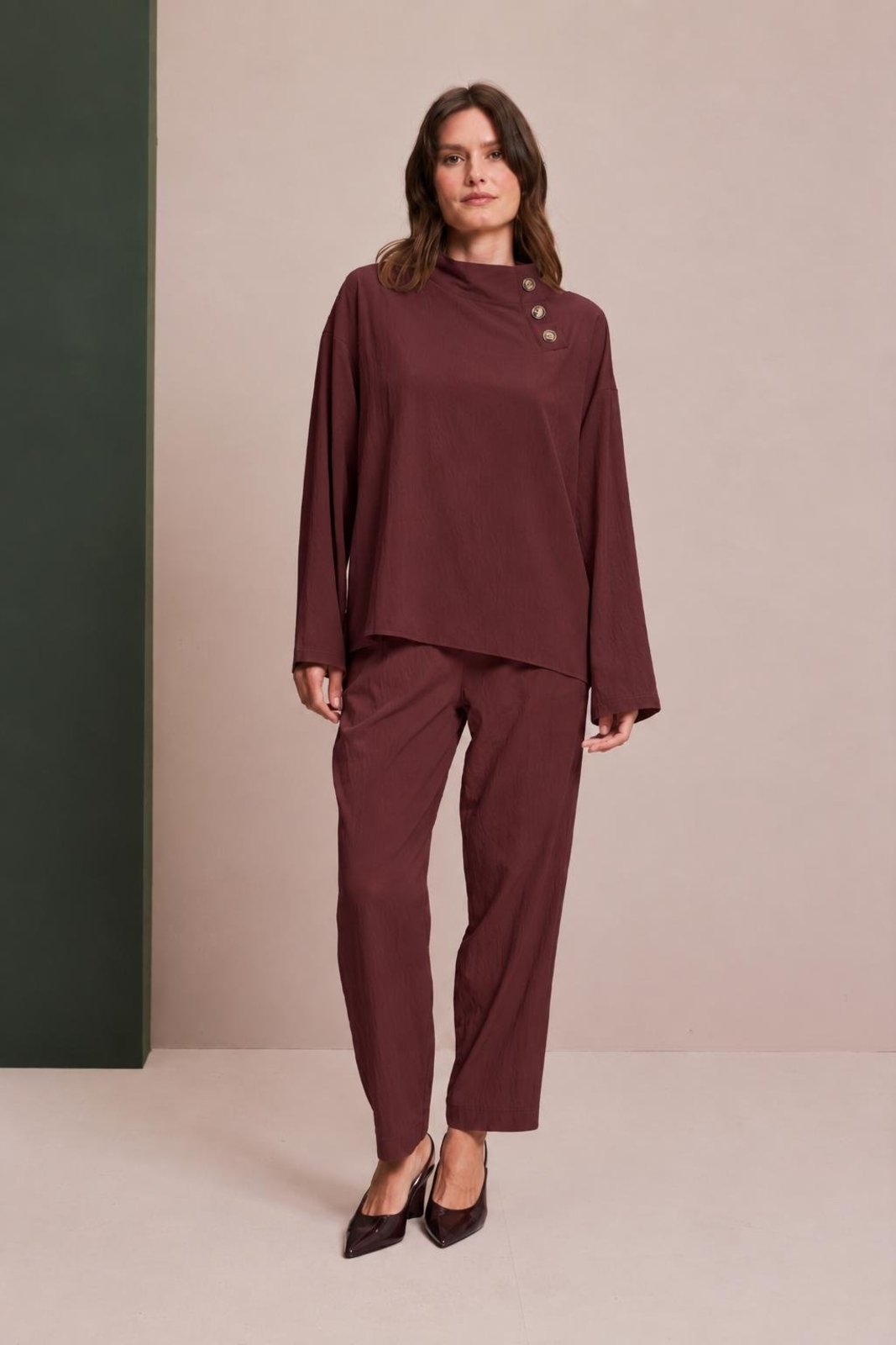 Blusa Mg Com Vista Assimétrica Carlota Costa Vermelho