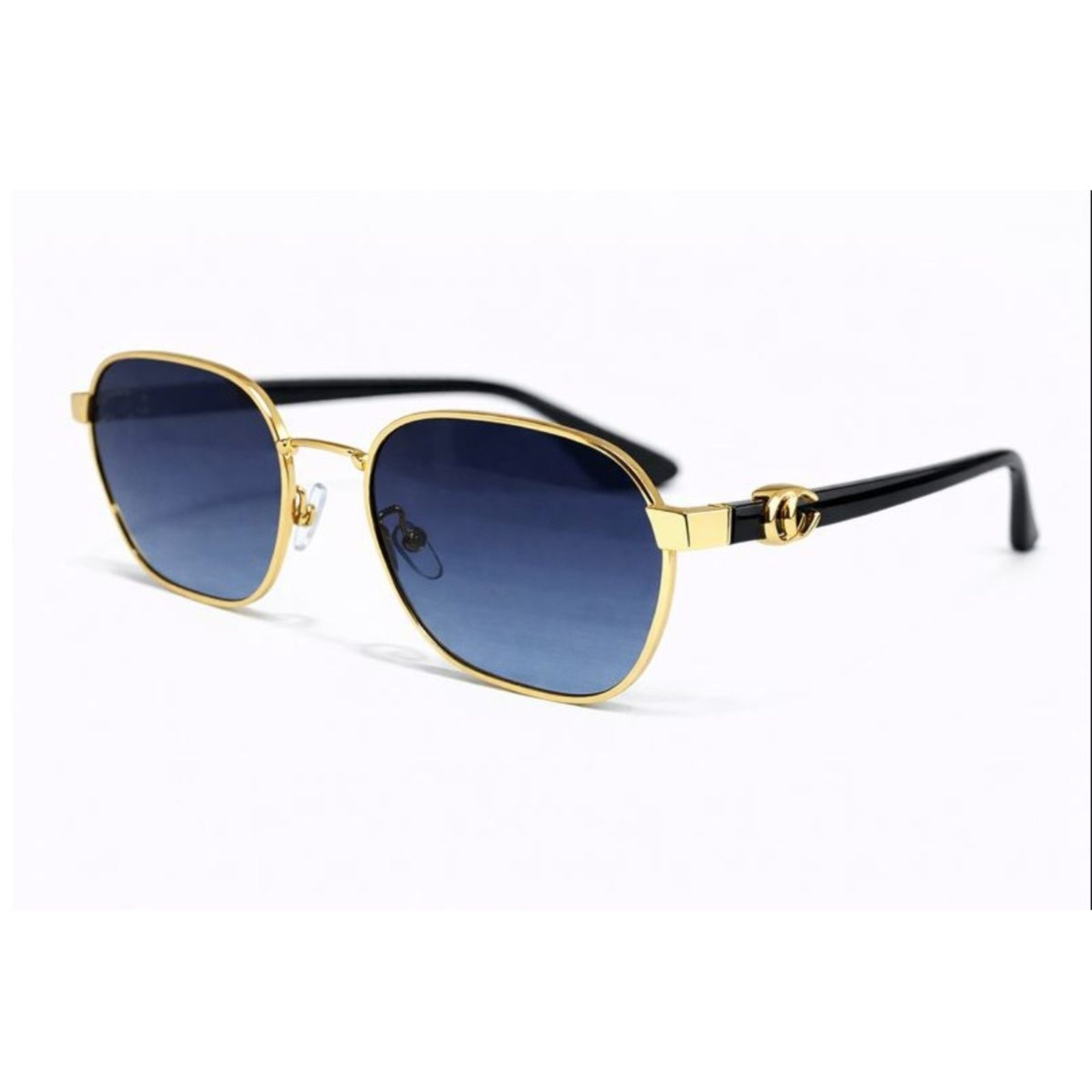 Óculos de Sol Feminino Elegante Com Detalhe Premium na Haste Azul