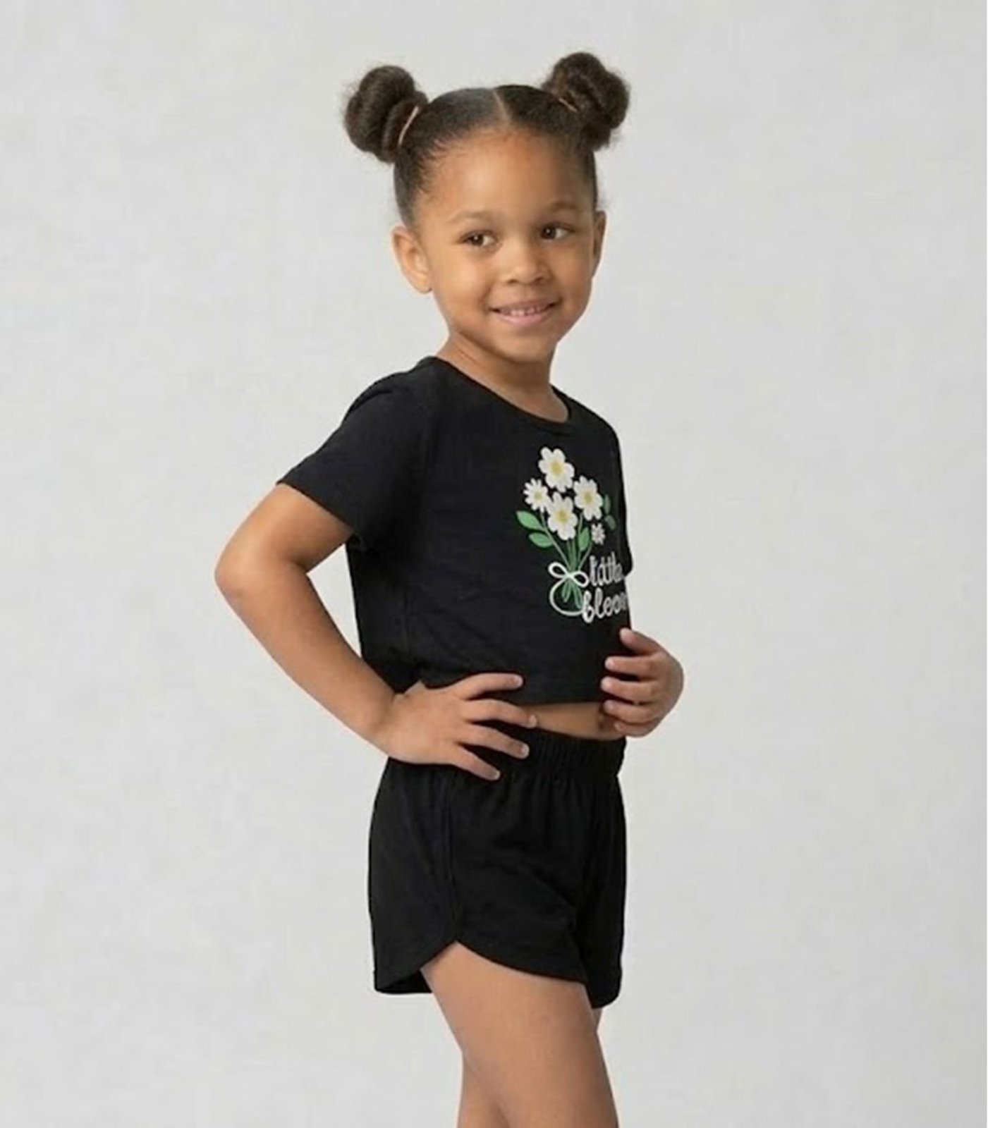 Infantil - Conjunto Menina Blusa E Short Select Preto