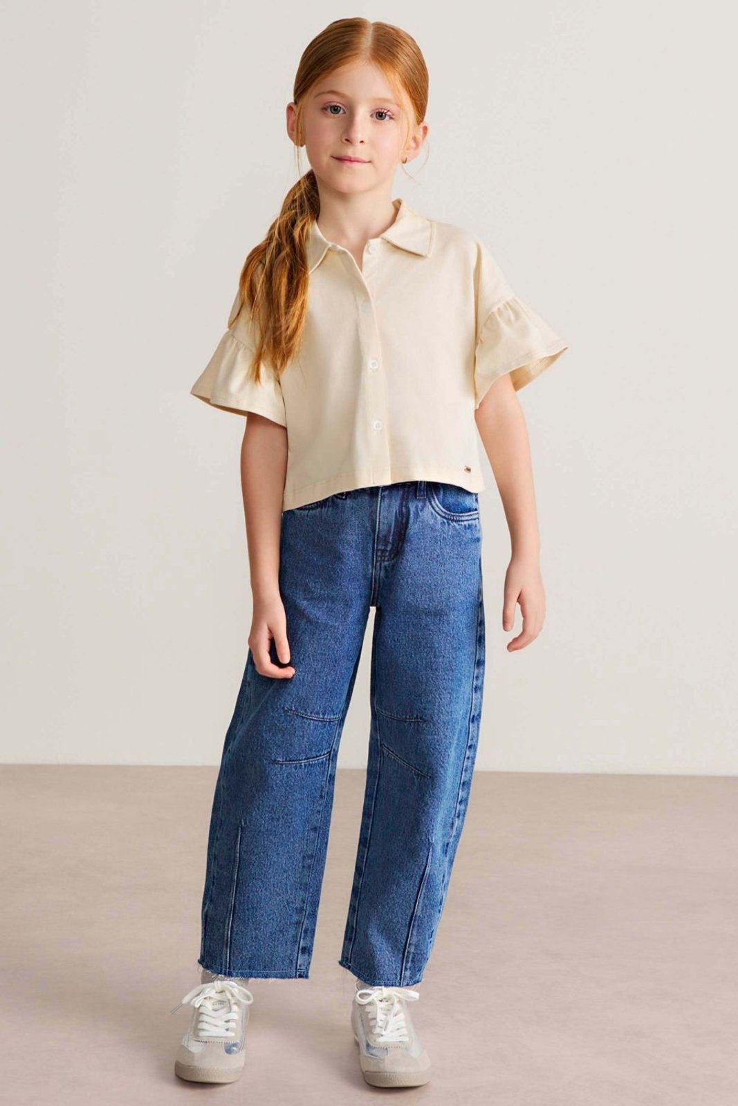 Infantil - Calça Jeans Menina Barrel Colorittá Azul