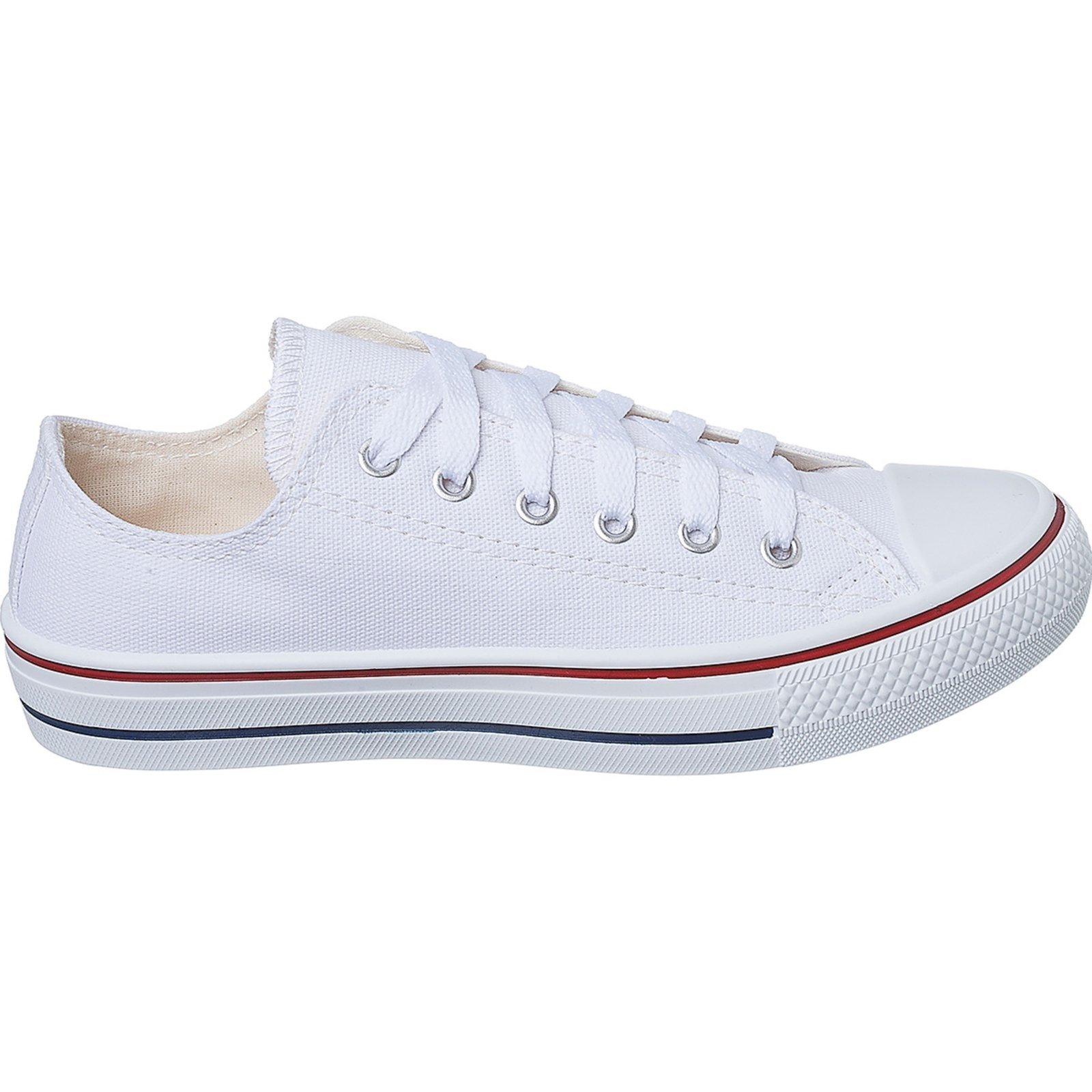 Tênis Feminino Old Tradicional Footz Cano Baixo Confortável e Macio Esportivo Academia Trabalho Branco