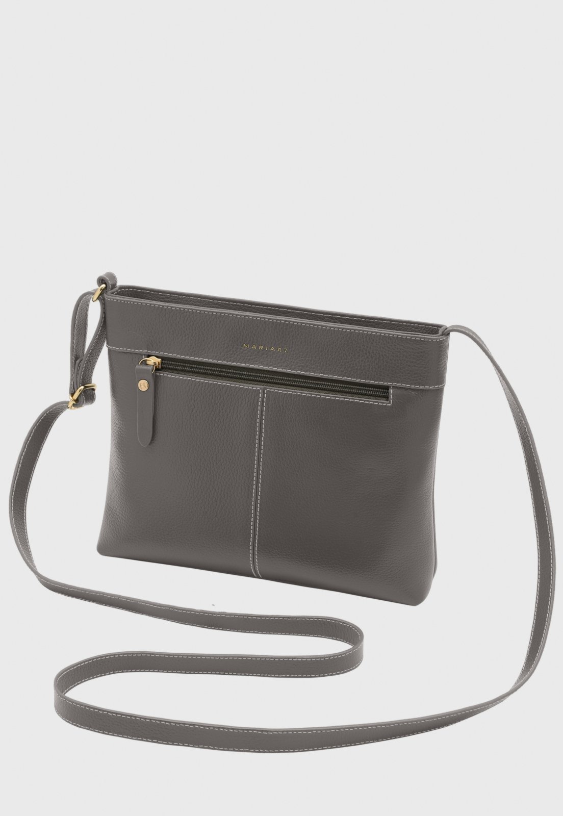 Bolsa Transversal Couro Mariart Cipó Cinza
