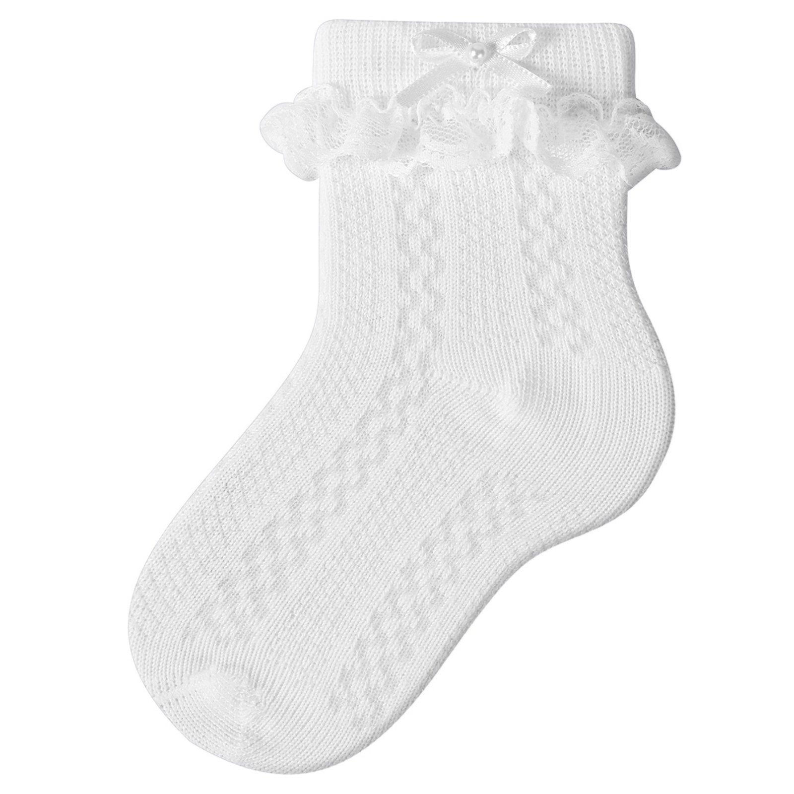 Vista 3 Meia Feminina Meia Festa Baby Menina Branca Angipé branco Angipé branco