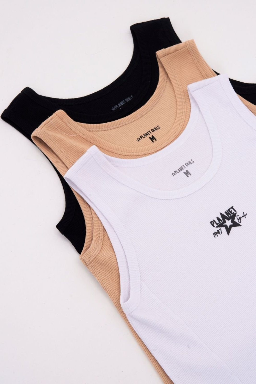 Kit 3 Regatas Femininas Since 1997 Planet Girls Sortido