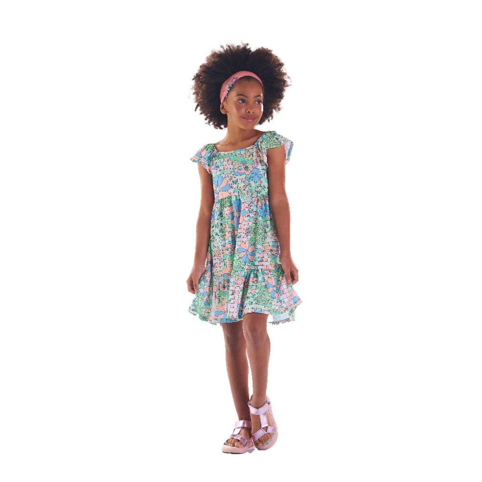 Infantil – Vestido – Sublimado Hortência – 48414-1242