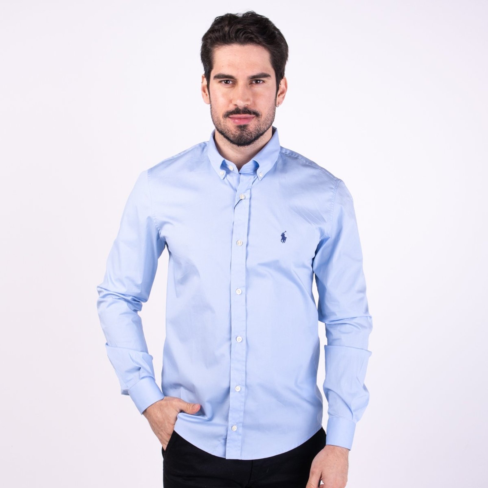 Camisa RL Classic Custom Fit Azul