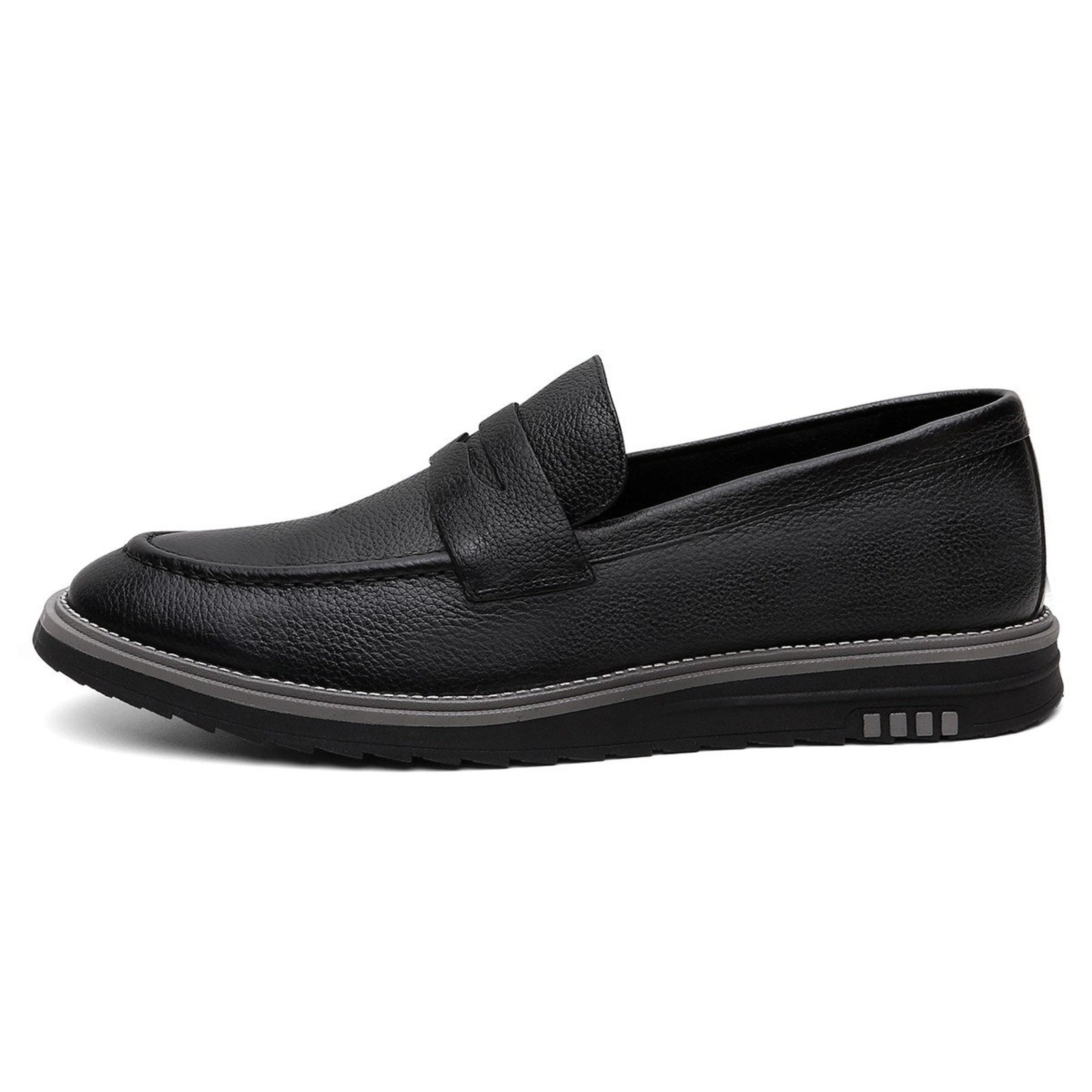 Mocassim Loafer Casual Centuria Gravata Couro Preto