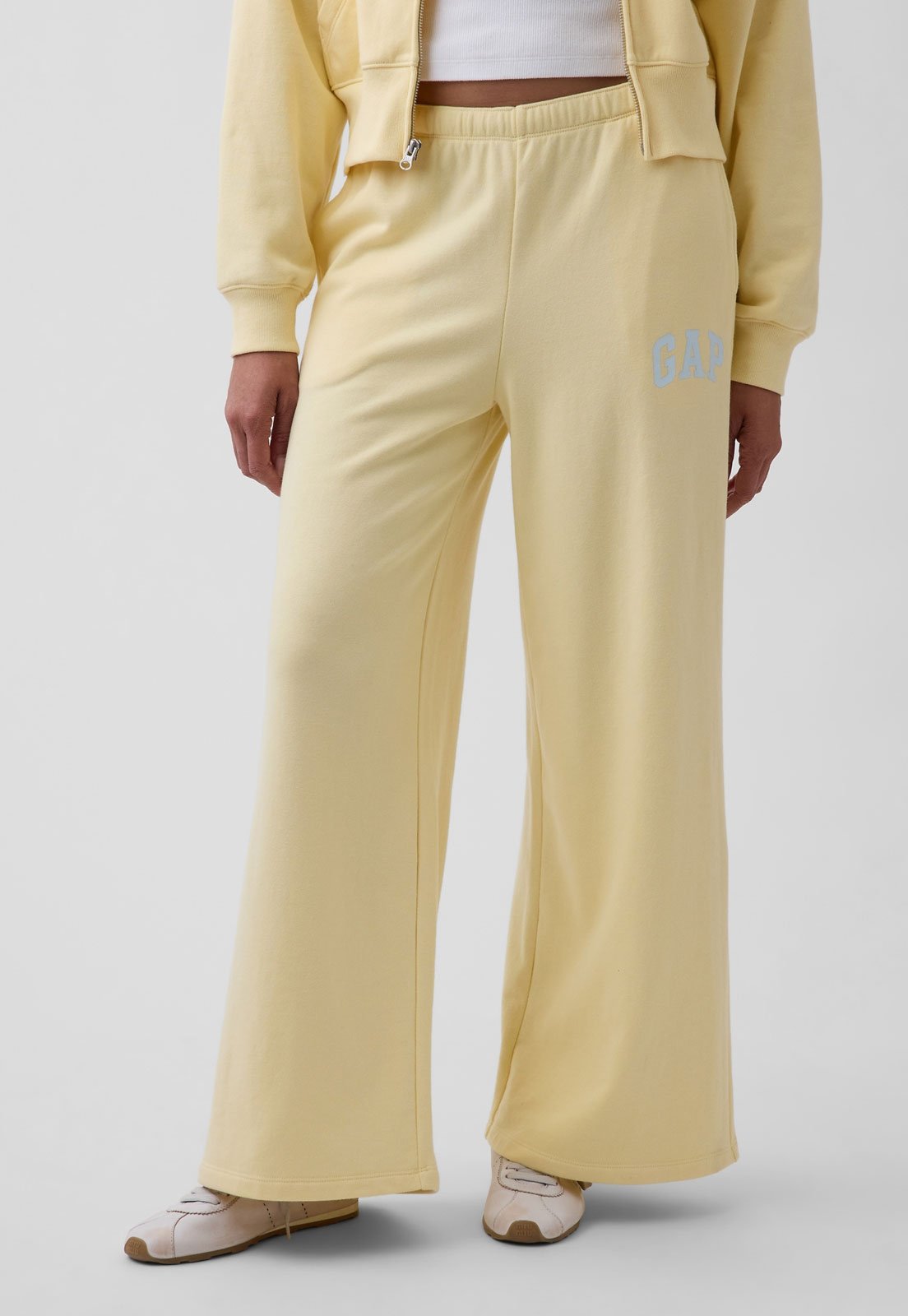 Calça Feminina GAP Moletom Heritage Baggy Amarela