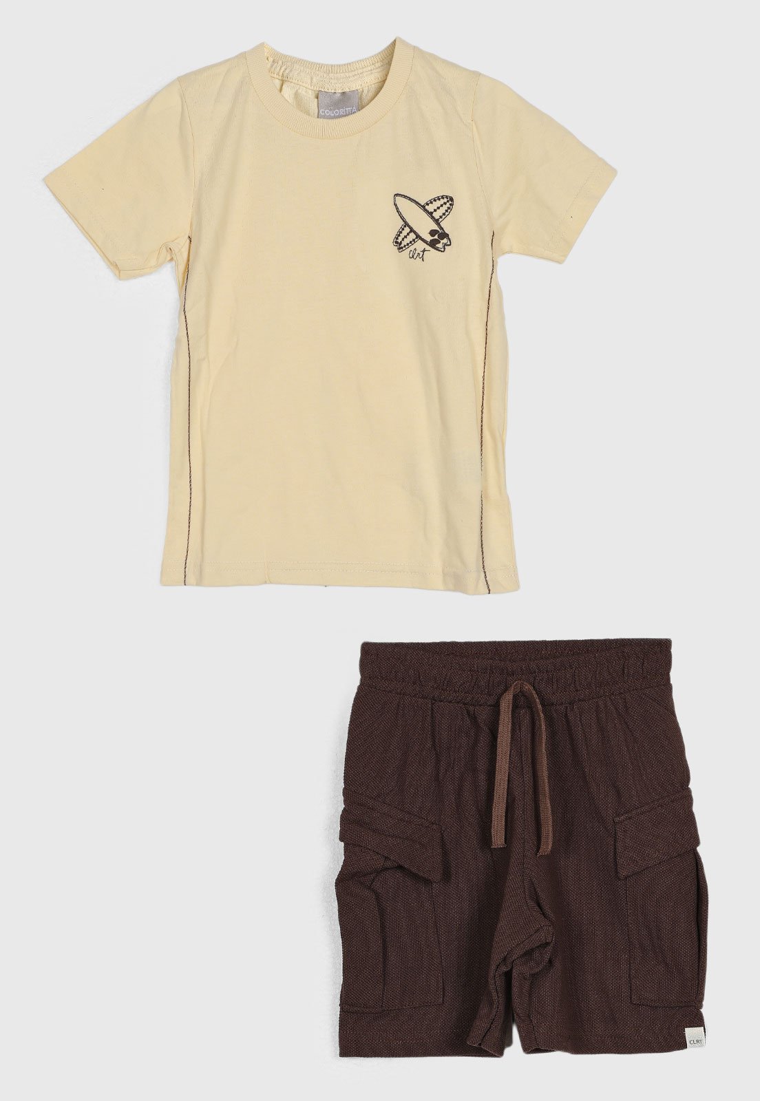 Infantil - Conjunto Colorittá Surf Prancha Amarelo Claro