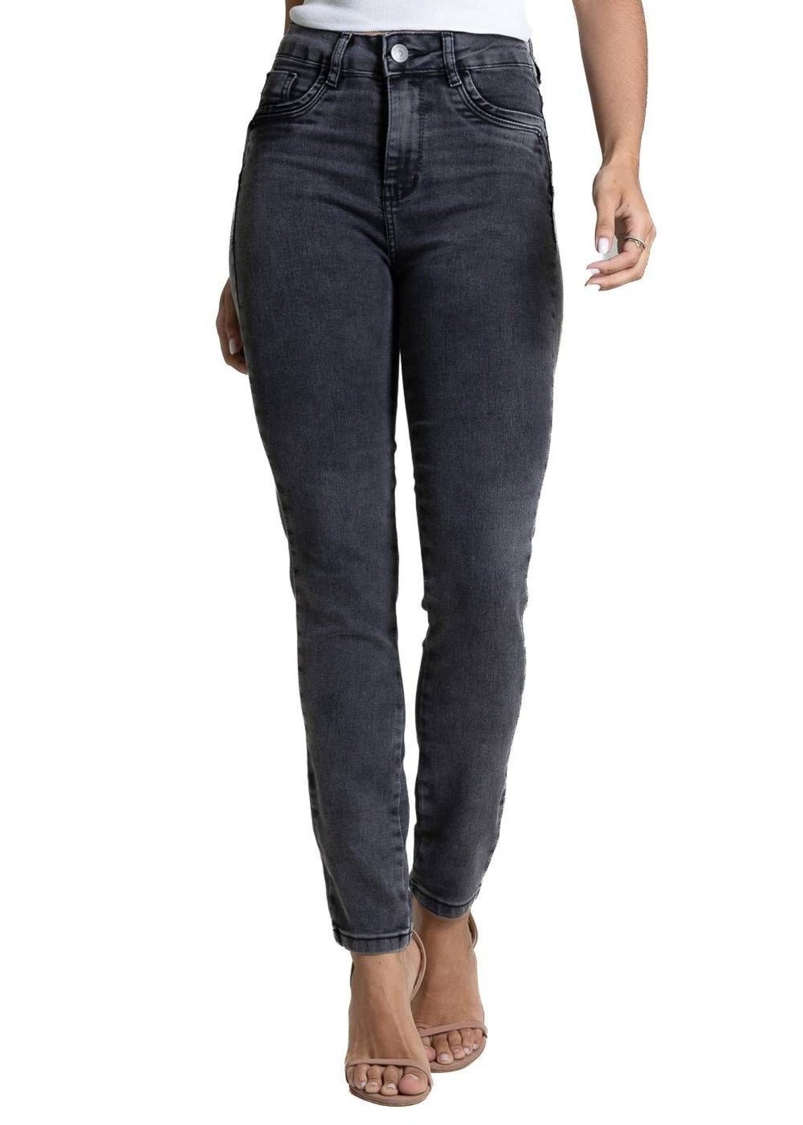 Calça Jeans Sawary Levanta Bumbum - 284686 - Preto - Sawary