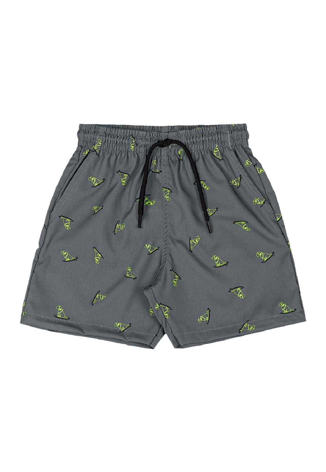 Vista 2 Infantil - Bermuda Boxer Estampado Quimby cinza Quimby cinza