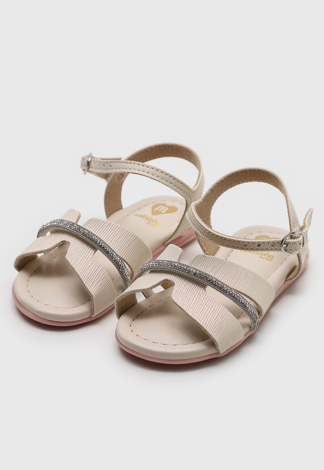 Infantil - Sandália Molekinha Detalhe hotfix Off-White