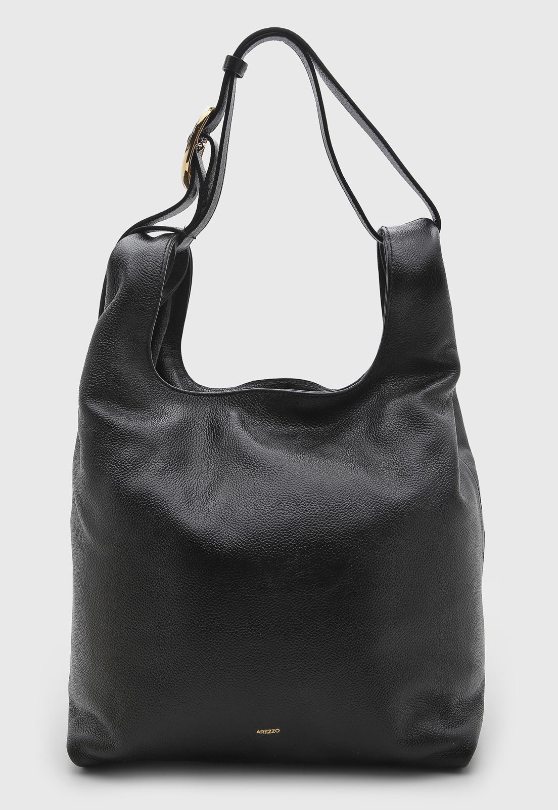 Bolsa Feminina Arezzo Grande Couro Preta