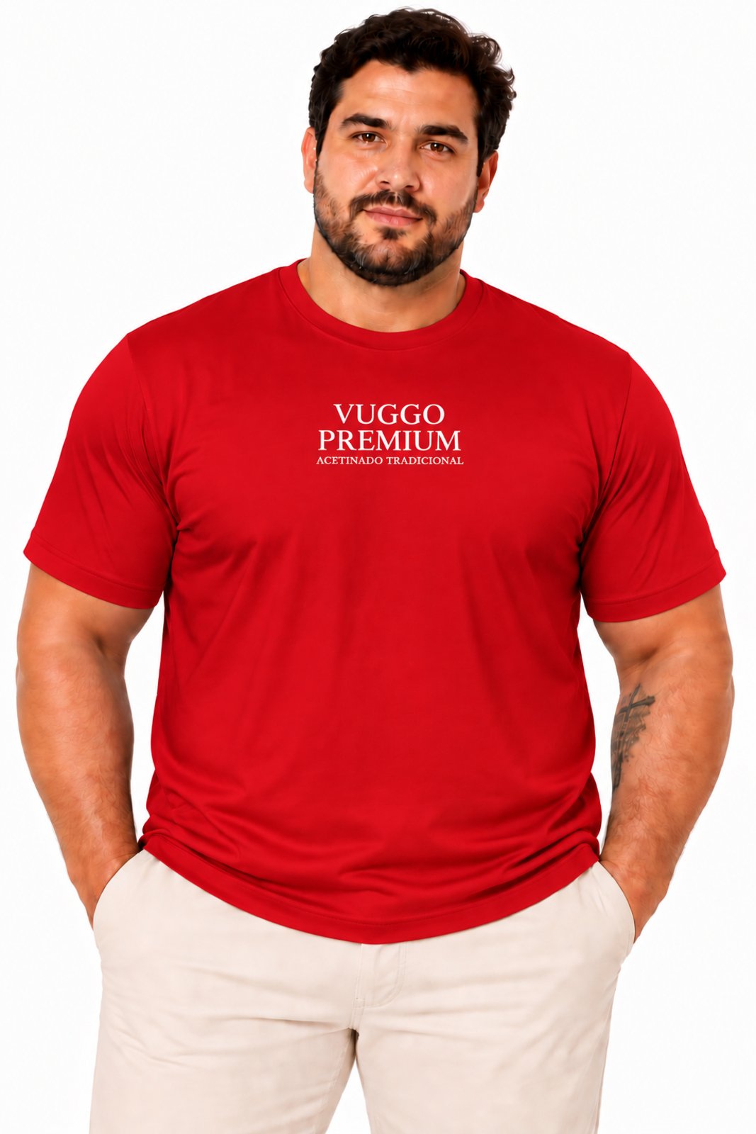 Camiseta Básica Premium D Bell Outlet Fashion Plus Size Off-white