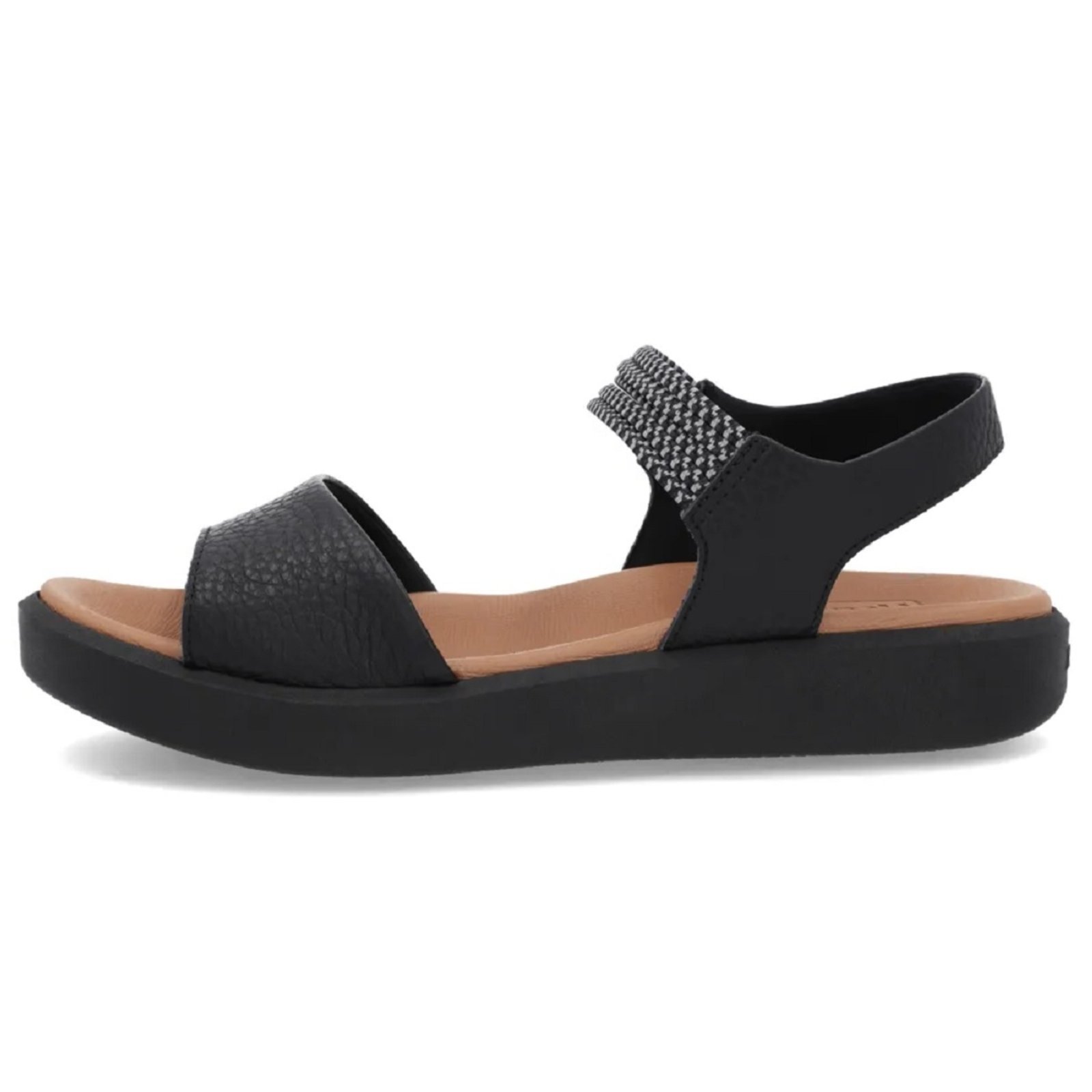 Sandália Usaflex Plataforma com Elástico Preto