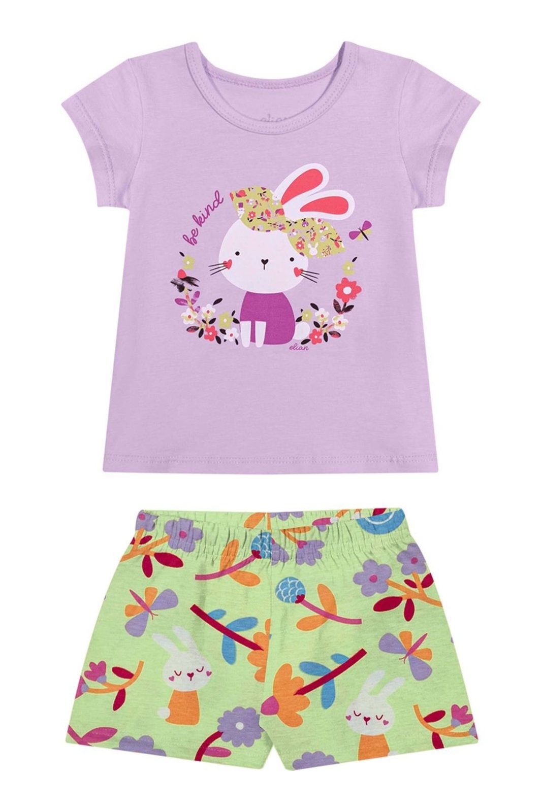 Infantil - Conjunto Menina Coelhinho Curto Elian Lilás