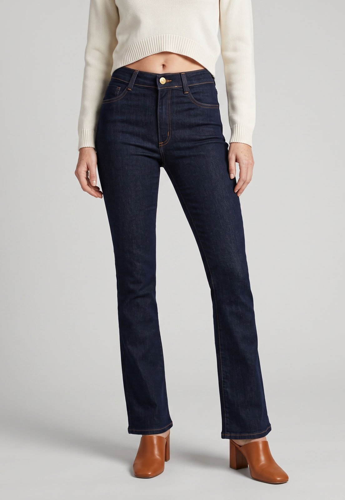 Calça Feminina Sawary Jeans Bootcut Azul