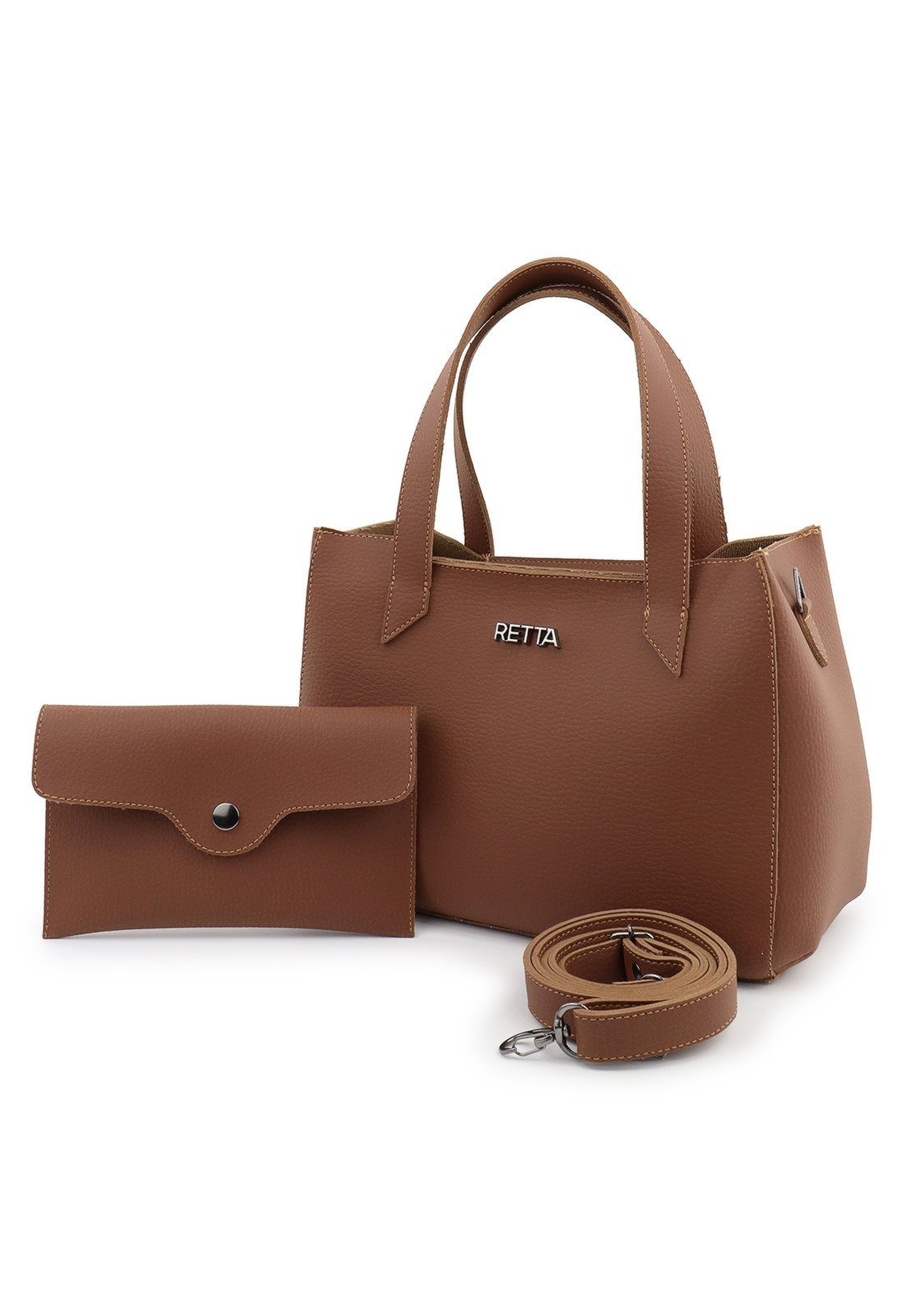Bolsa Feminina Tote Grande com Alças de Mão e Estrutura Reforçada Retta