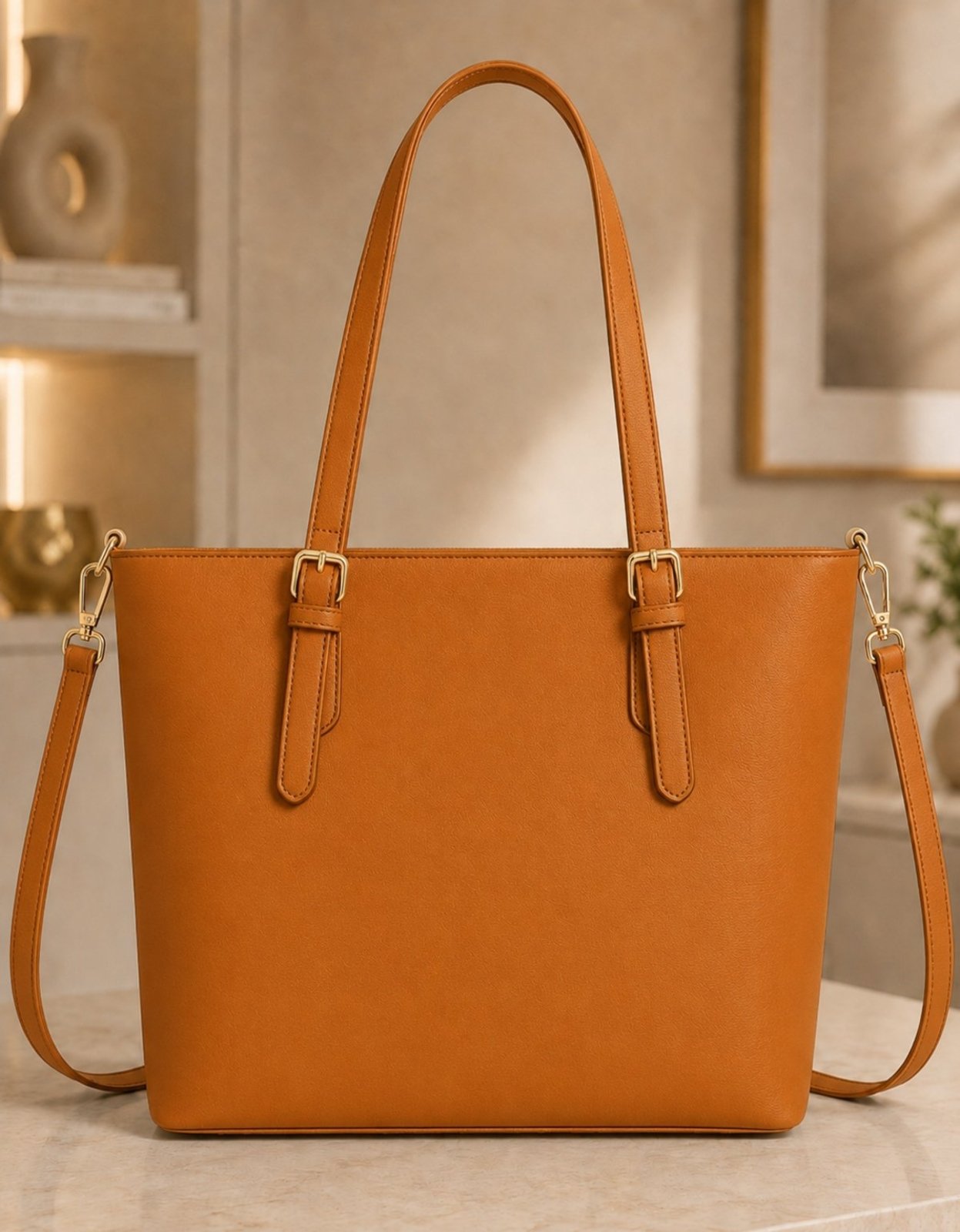 Bolsa Feminina Sacola Grande Com Alça Transversal Casual Trabalho Faculdade Elegante Notebook