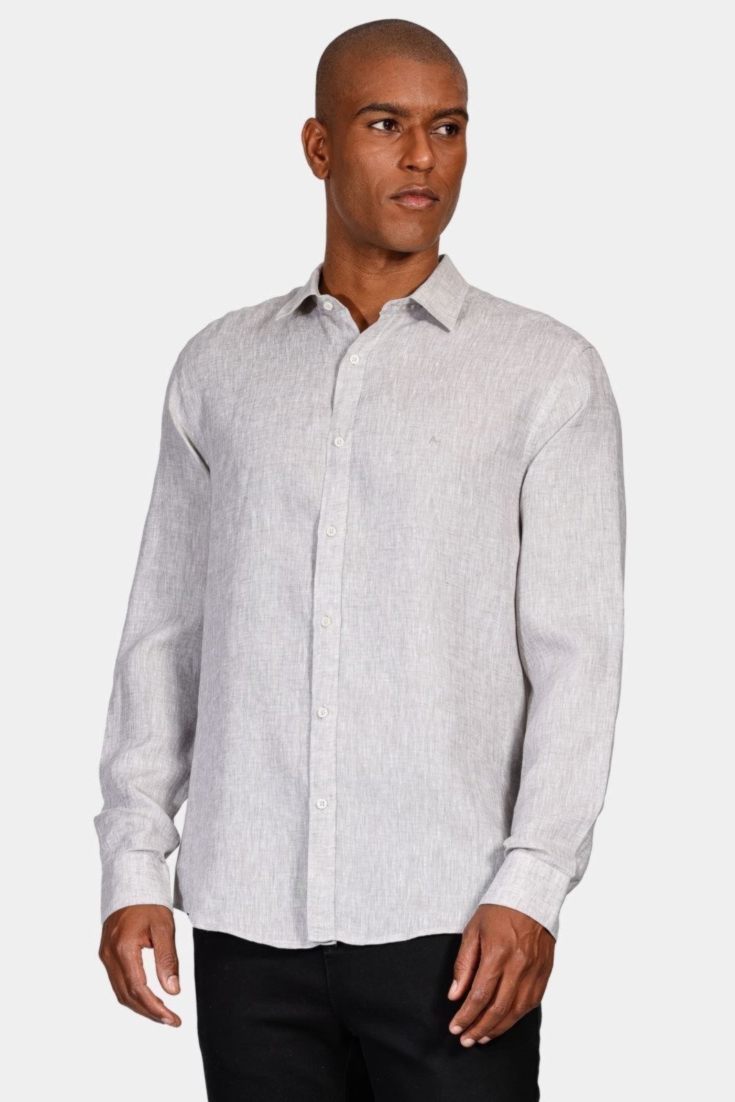 Camisa Aramis Aramis Manga Longa Slim Linho Irlandês Verde