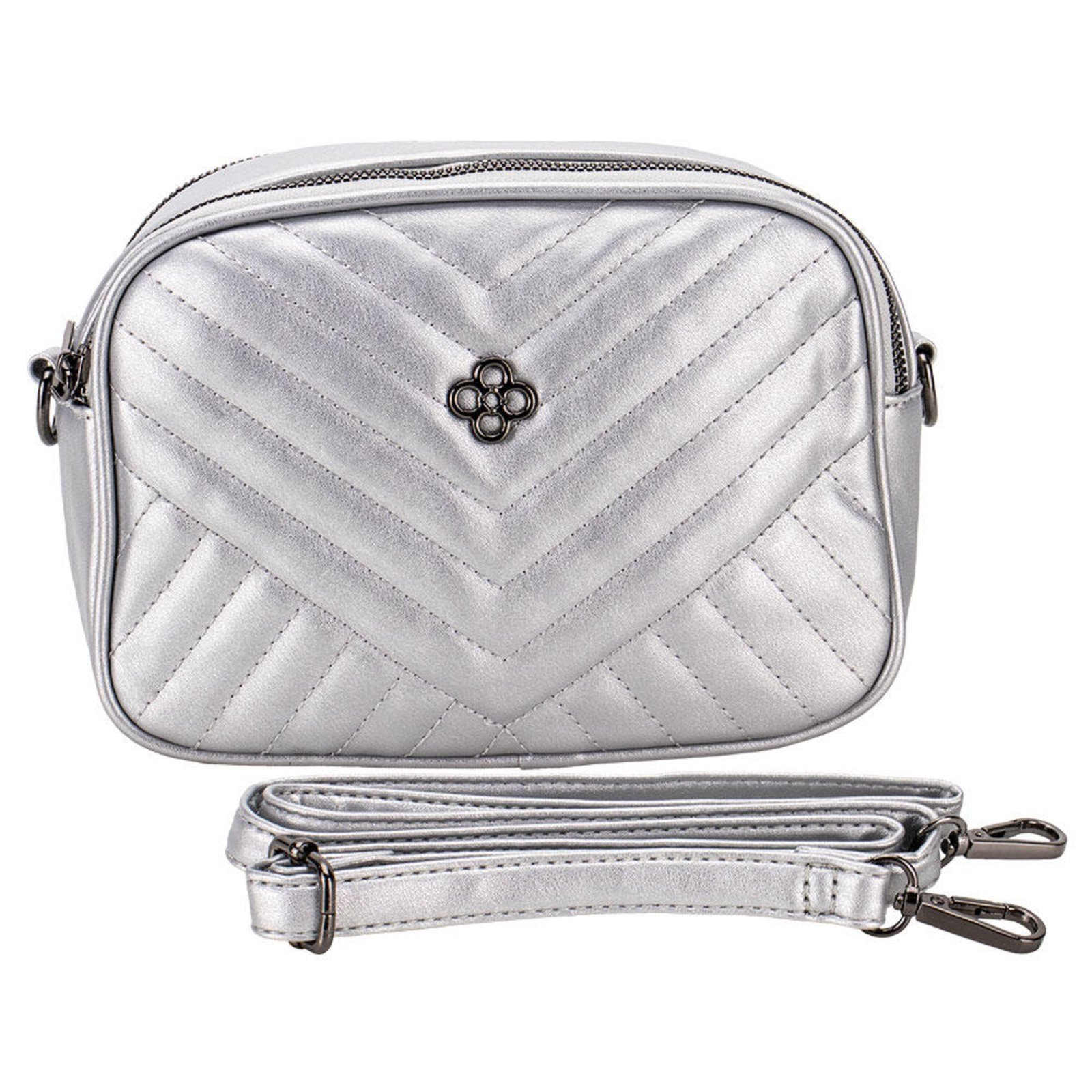 Bolsa Feminina Transversal Fuseco Wbfv84266 7934266 Prata