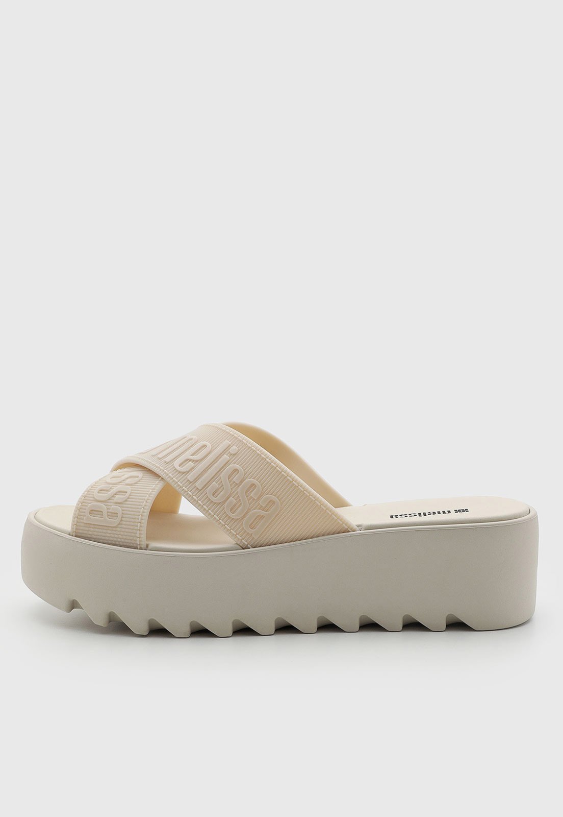 Sandália Feminina Melissa Tiras Cruzadas Off-White