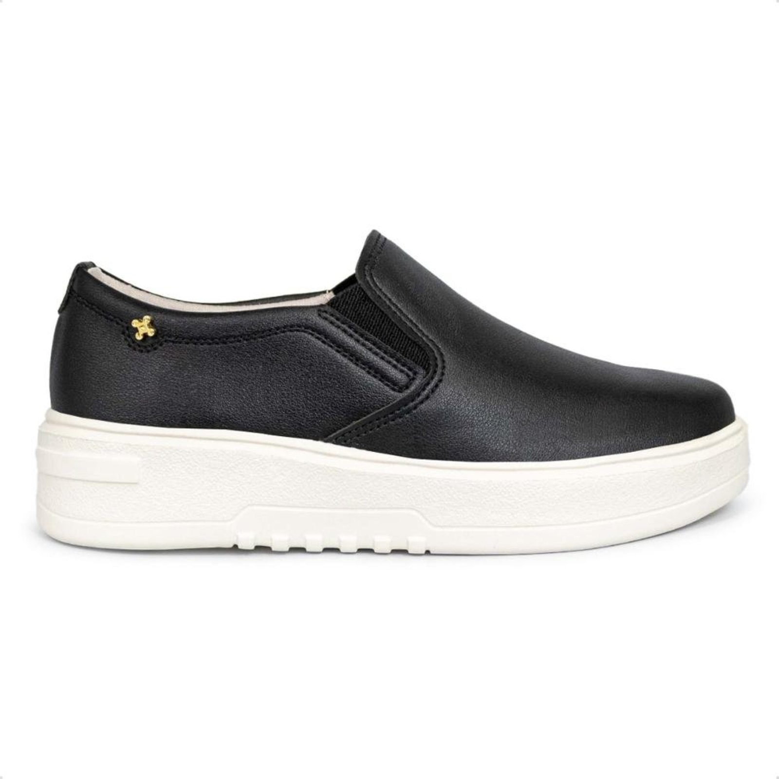Tênis Pegada Feminino Slip On em Microfibra 271303 Preto