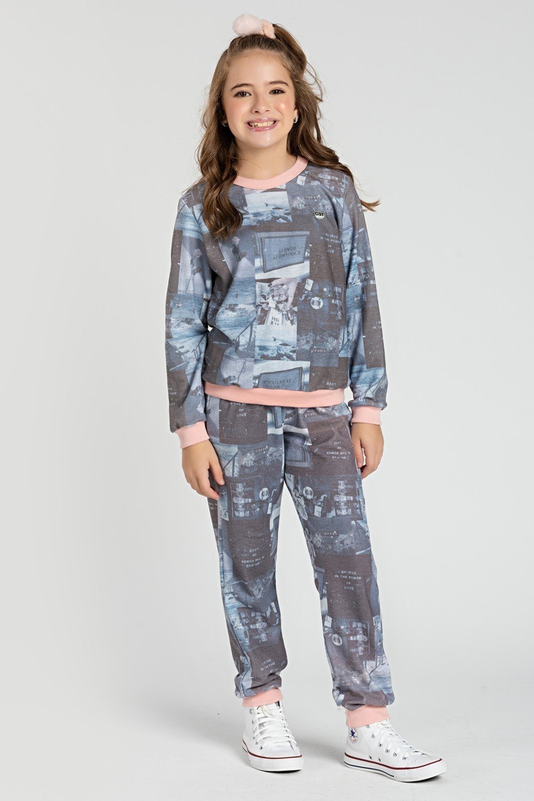 Infantil – Conjunto Tie Dye Preto Girls