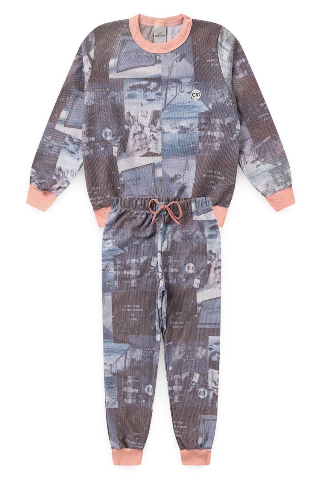 Vista 3 Infantil - Conjunto Tie Dye Girls VIDA COSTEIRA preto VIDA COSTEIRA preto