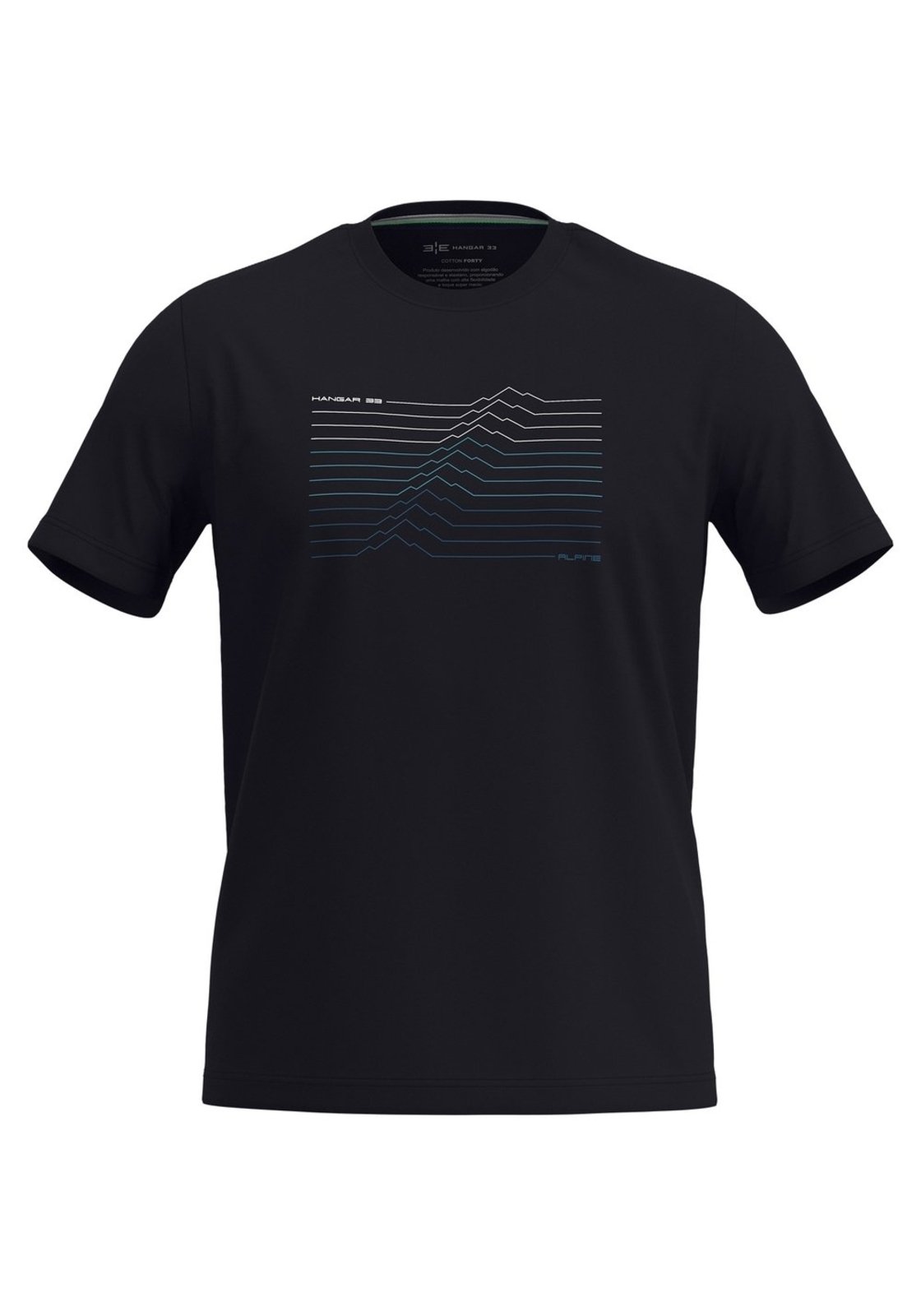 Camiseta Com Estampa Em Malha De Algodão Com Elastano