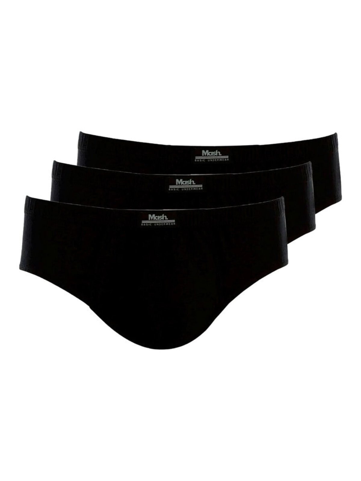 Kit com 3 Cuecas Slip Mash 074.58 Preto