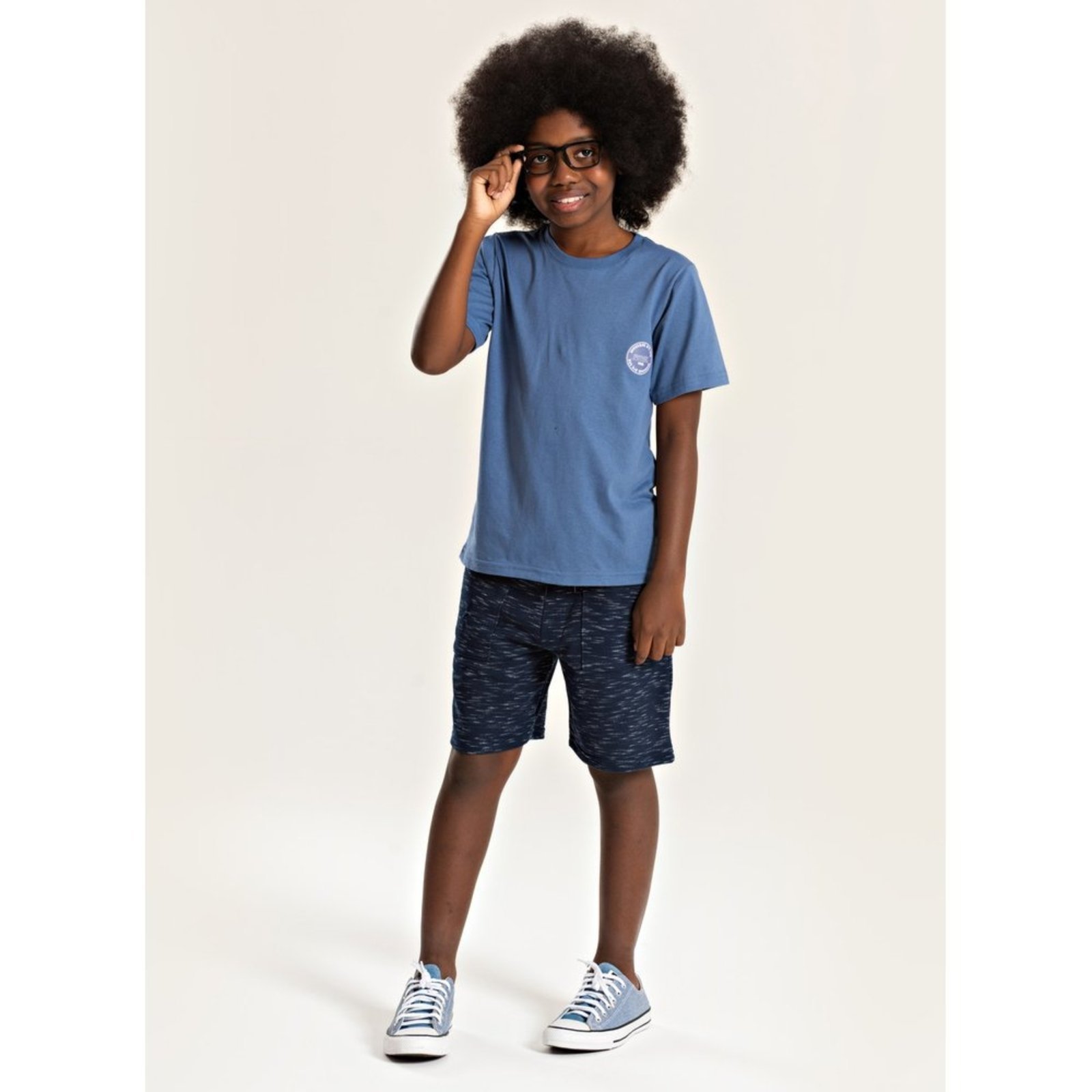 Infantil – Conjunto Verão Menino Azul Camiseta e Bermuda Com Bolso Molekada Future