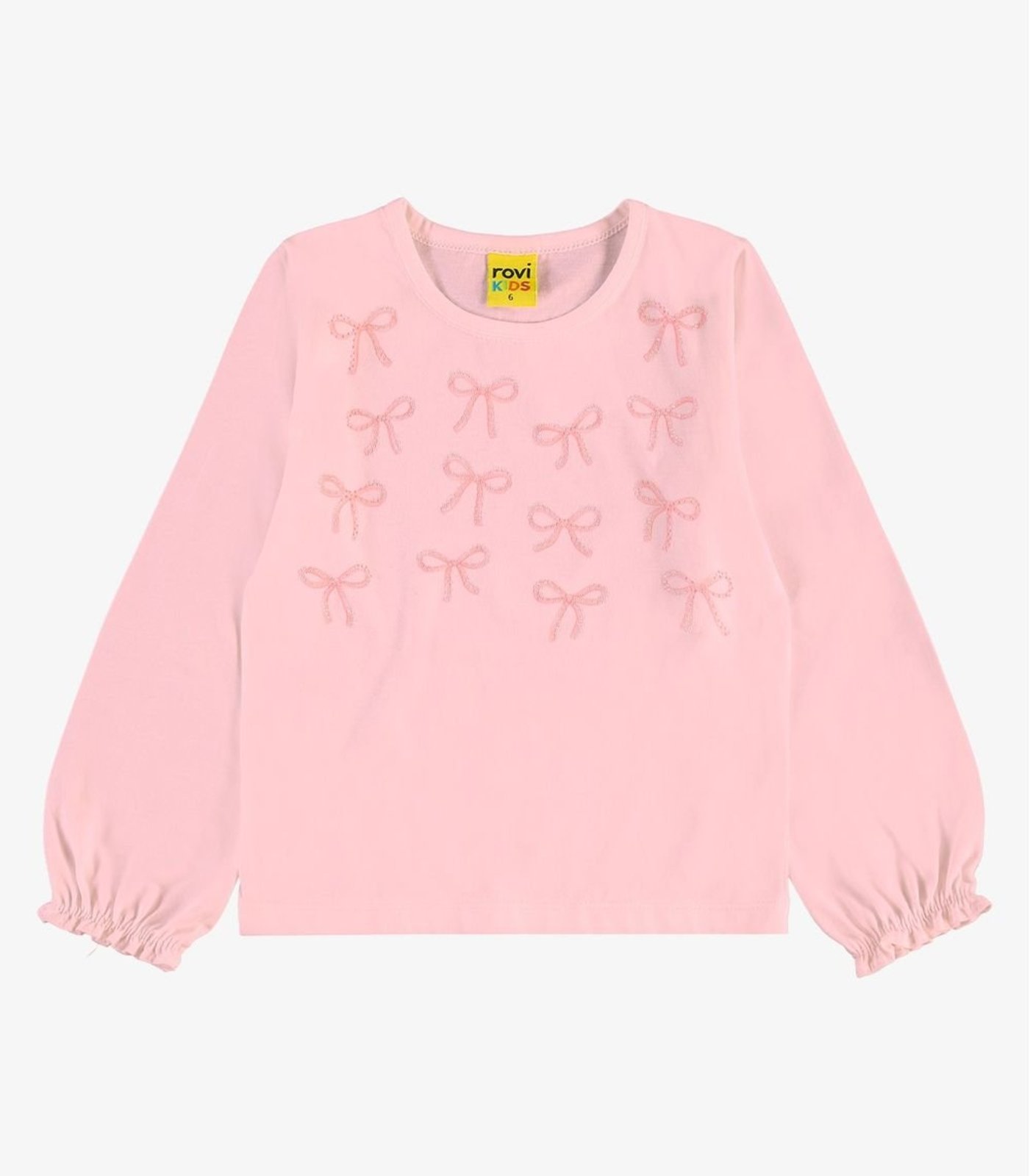 Infantil - Blusa Manga Longa Meia Malha Com Estampa Rovi Rosa