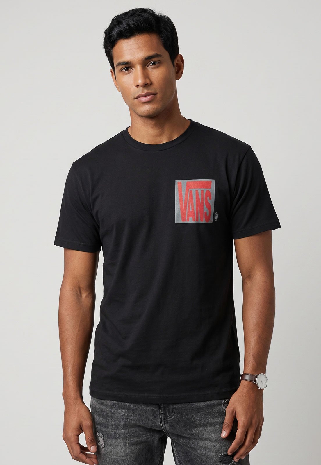 Camiseta Masculina Vans Stretch Stack Crackle Preta