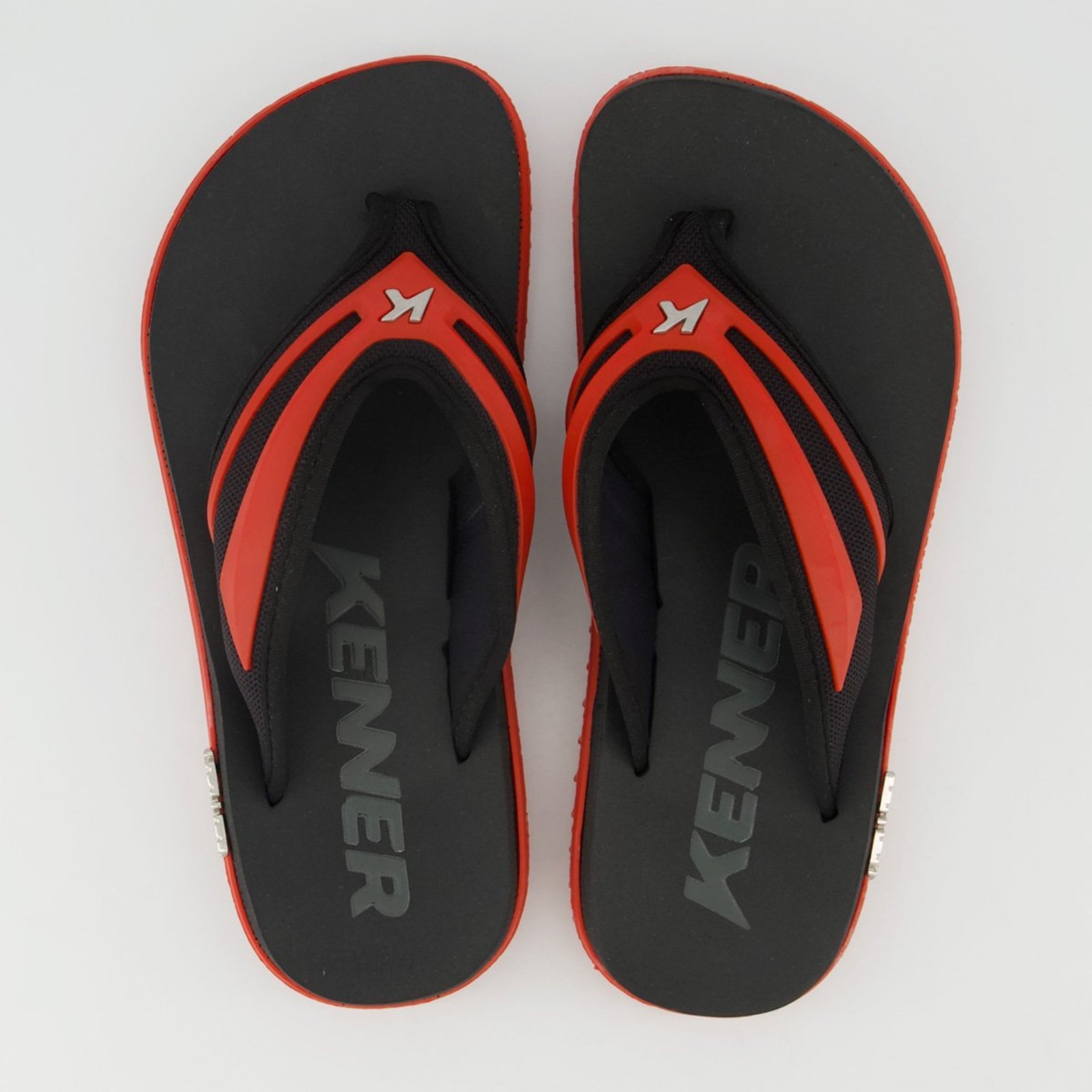 Chinelo Kenner Kivah New Force Preto e Vermelho
