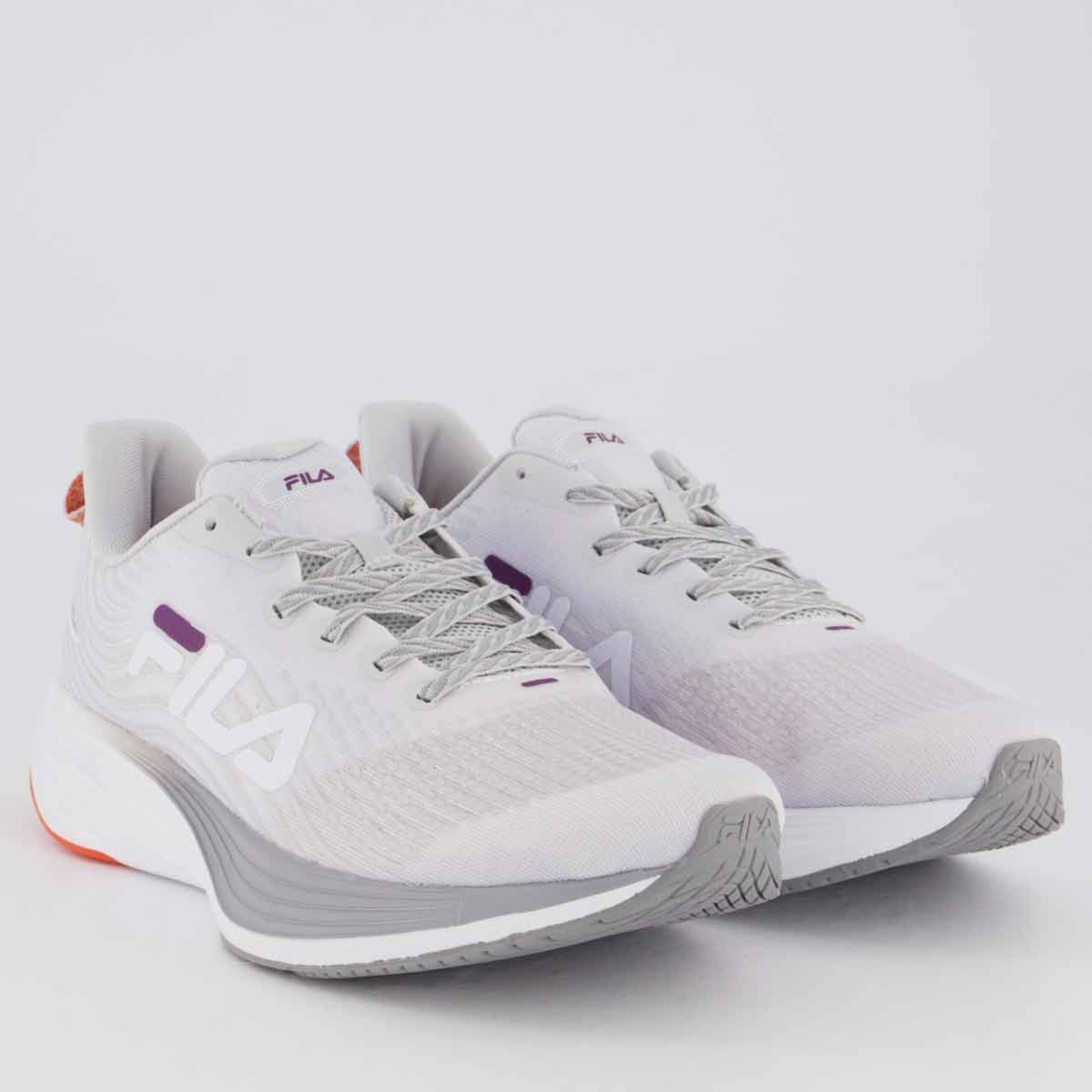 Vista 3 Tênis Fila Racer Curve 2 Feminino e Roxo cinza Fila cinza