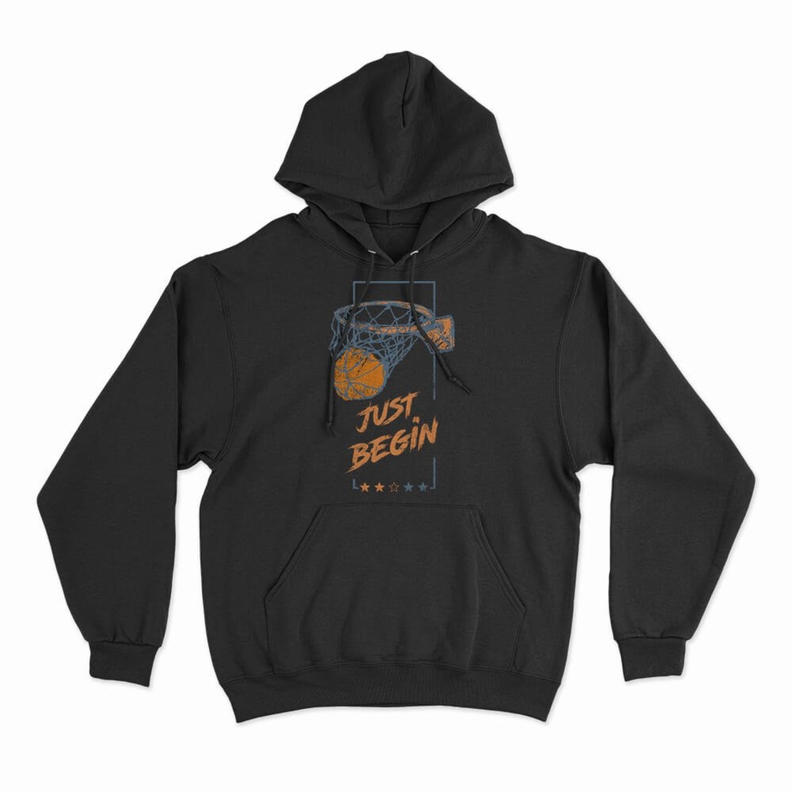 Moletom Com Capuz Just Begin - Preto - Casual - Studio Geek
