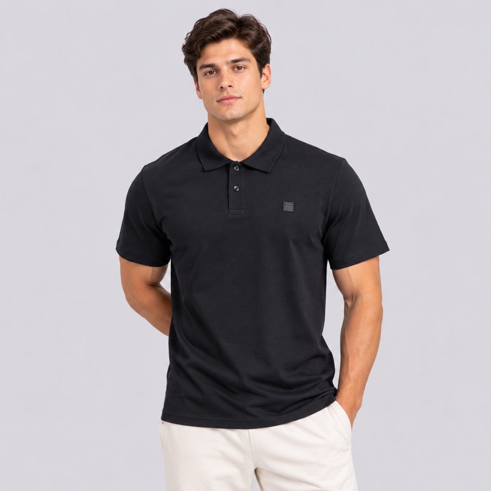 Polo Fila Regular F-Box Preta