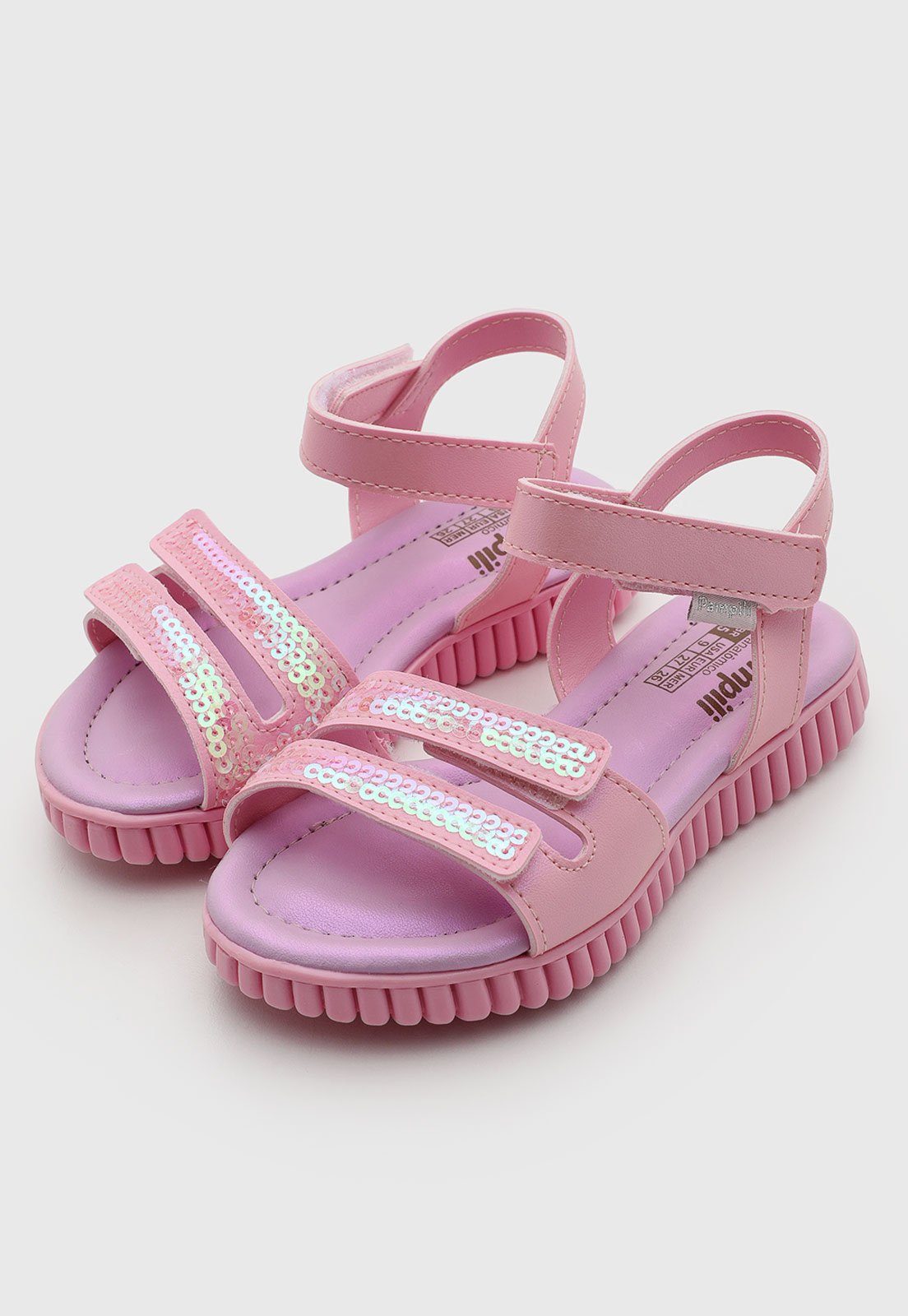 Infantil - Sandália Pampili Paetês Rosa