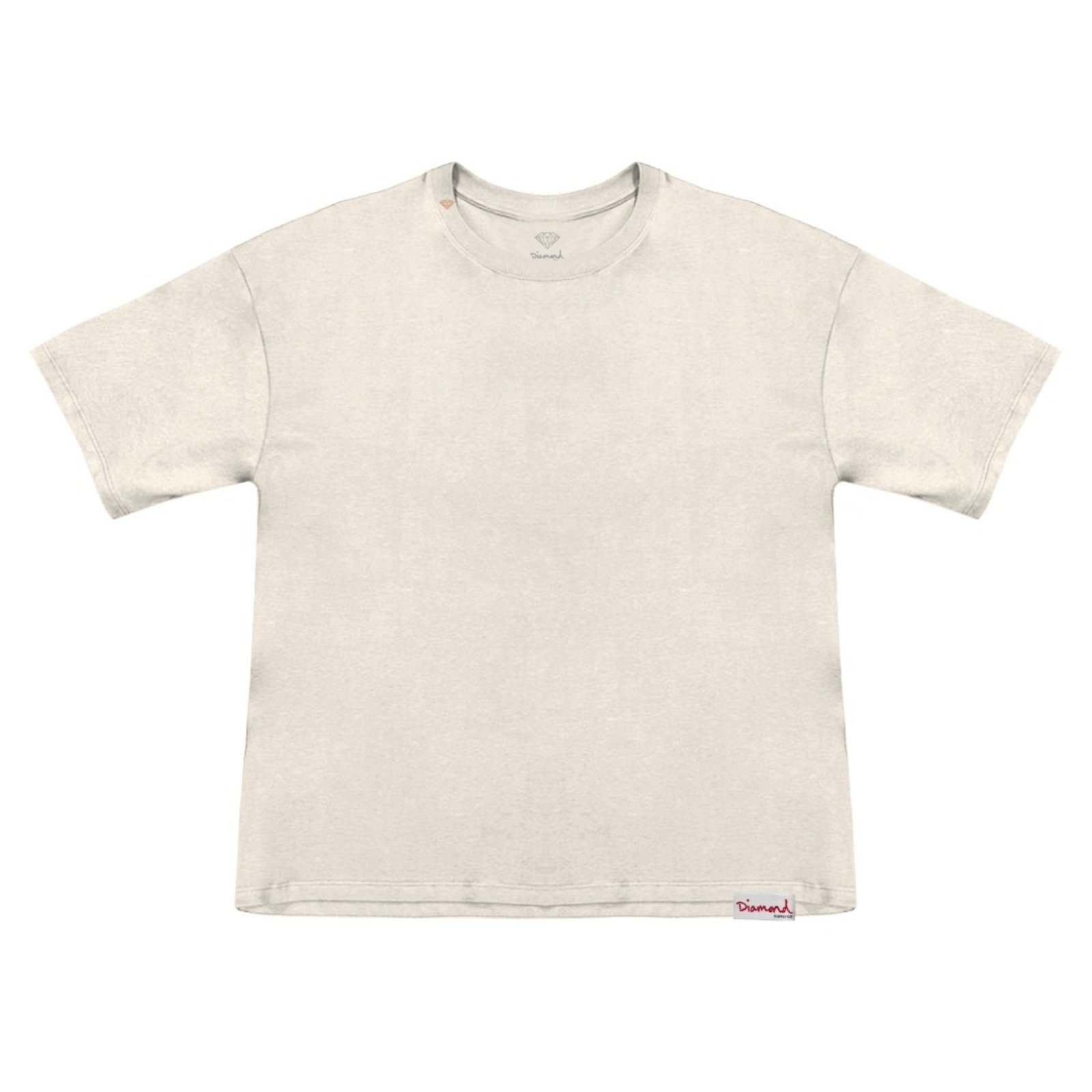 Camiseta Diamond Mini Brilliant Neck Oversized Tee - CREAM