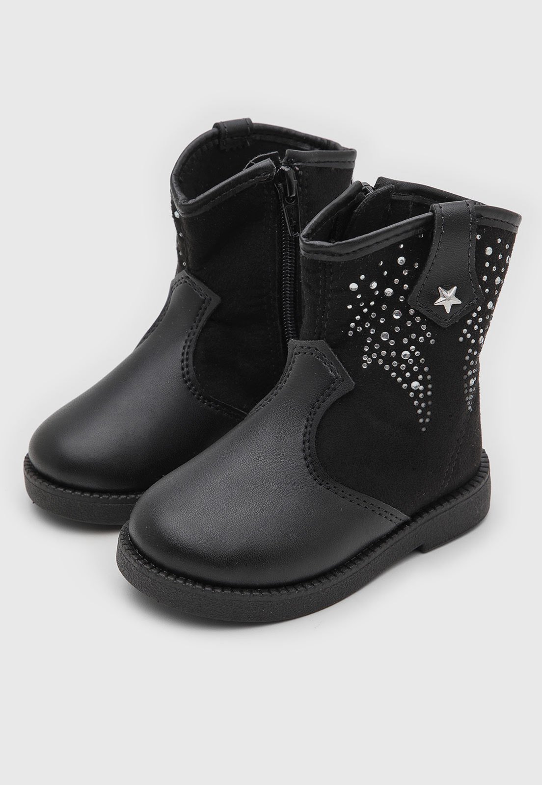 Infantil - Bota Molekinha Cano Curto Preta