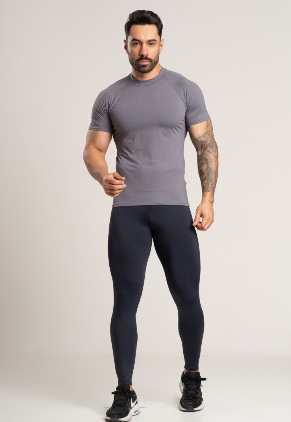 Conjunto Térmico UV Vekyo Calça e Blusa Manga Curta Masculino Cinza